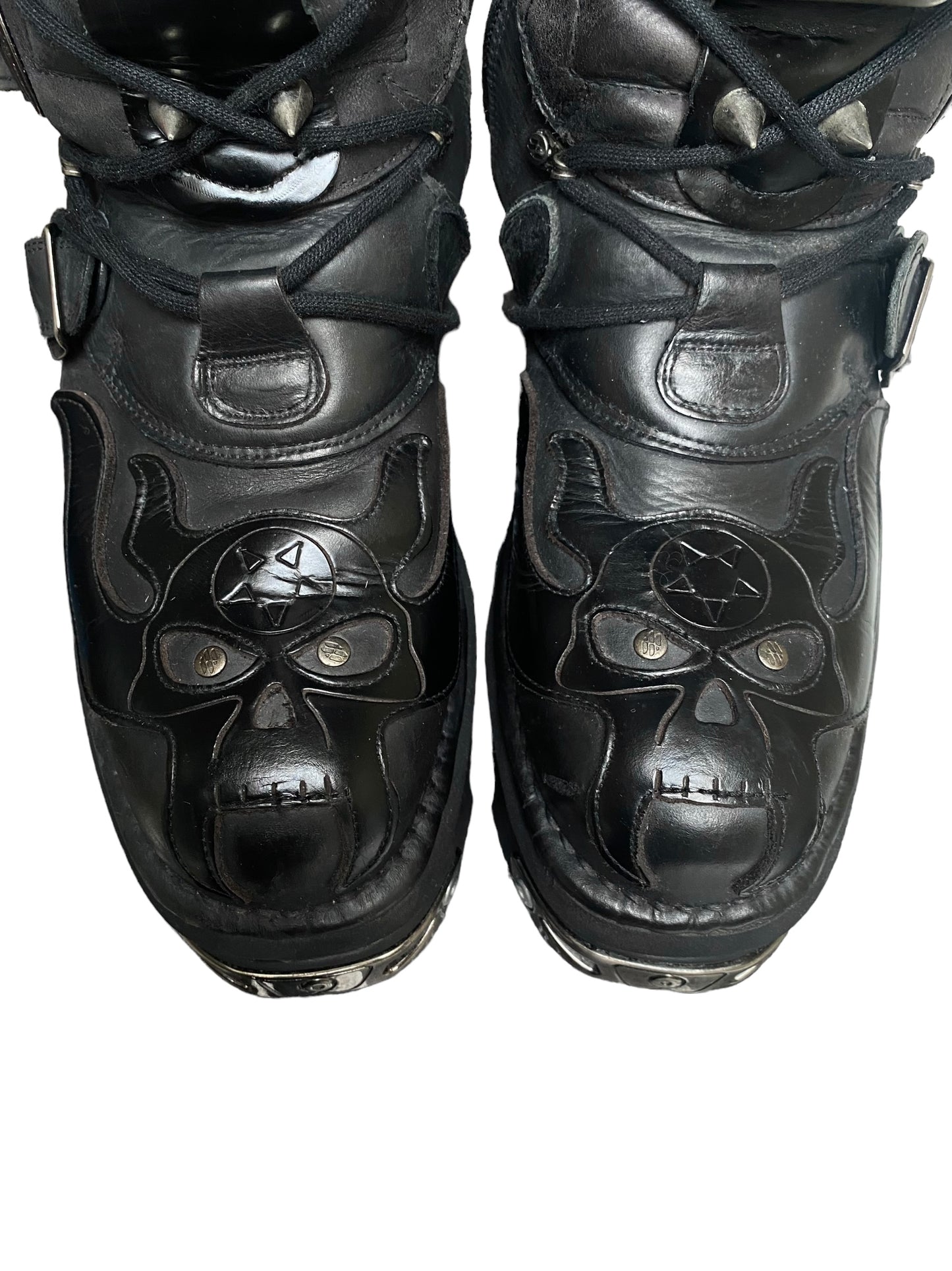 Vintage New Rock M-161-S1 reactor knee-high boots size 46