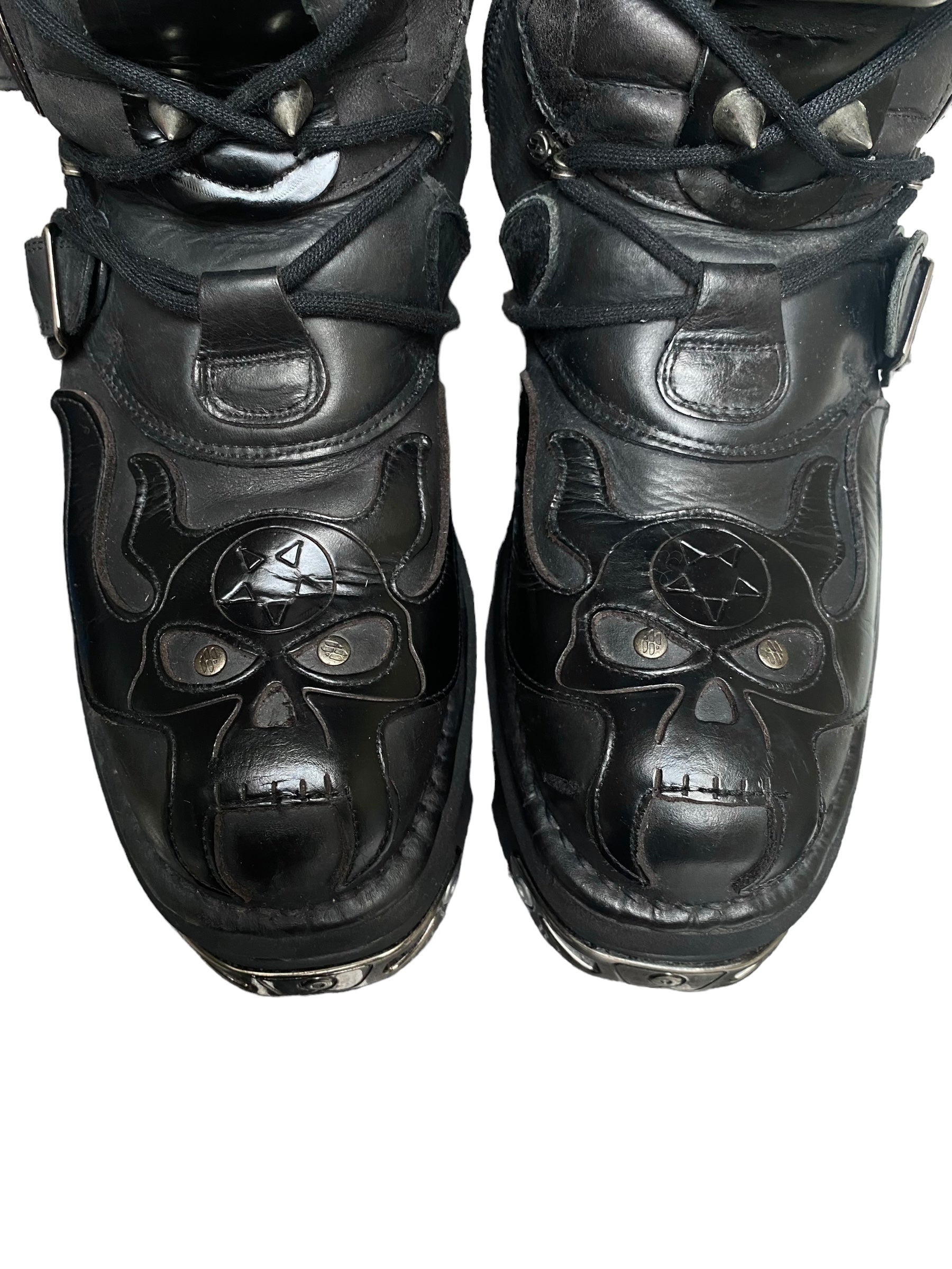 Vintage New Rock M-161-S1 reactor knee-high boots size 46