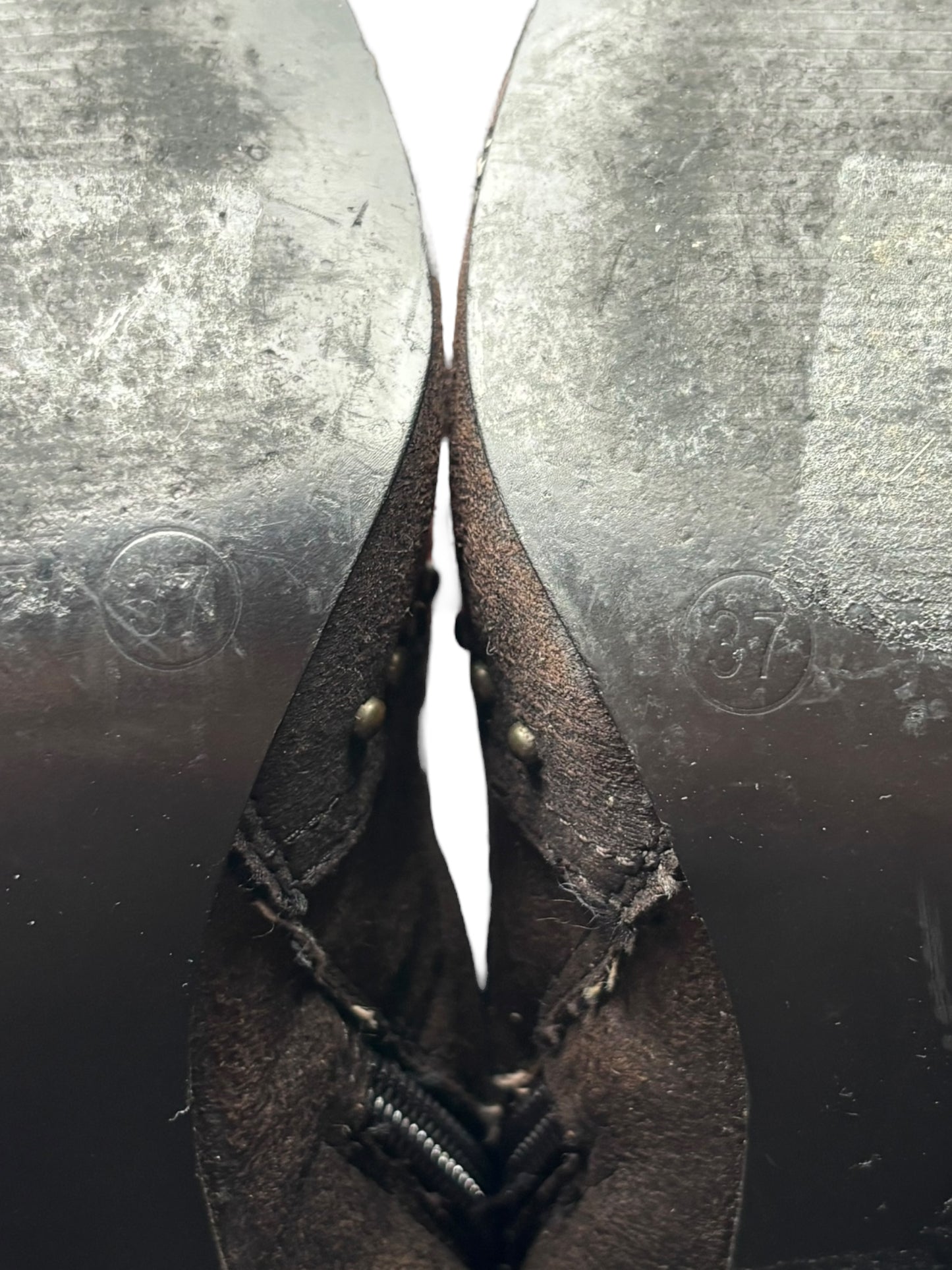 Y2k El Dantes type leather brown heels from brand Dangela size 37