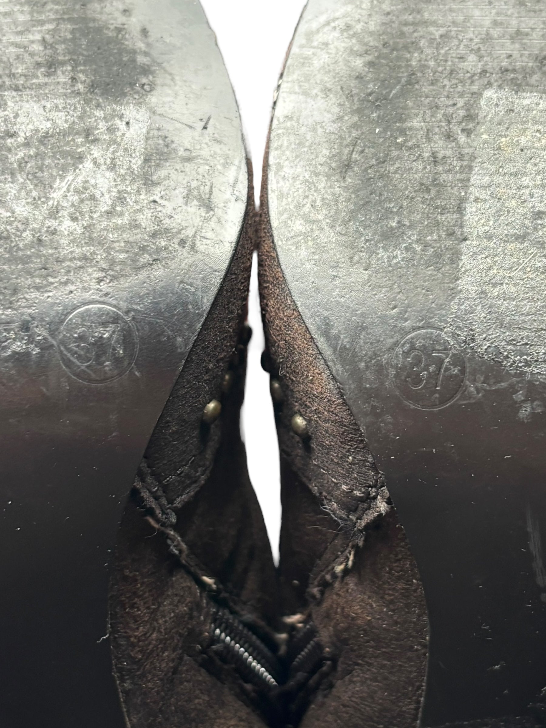 Y2k El Dantes type leather brown heels from brand Dangela size 37