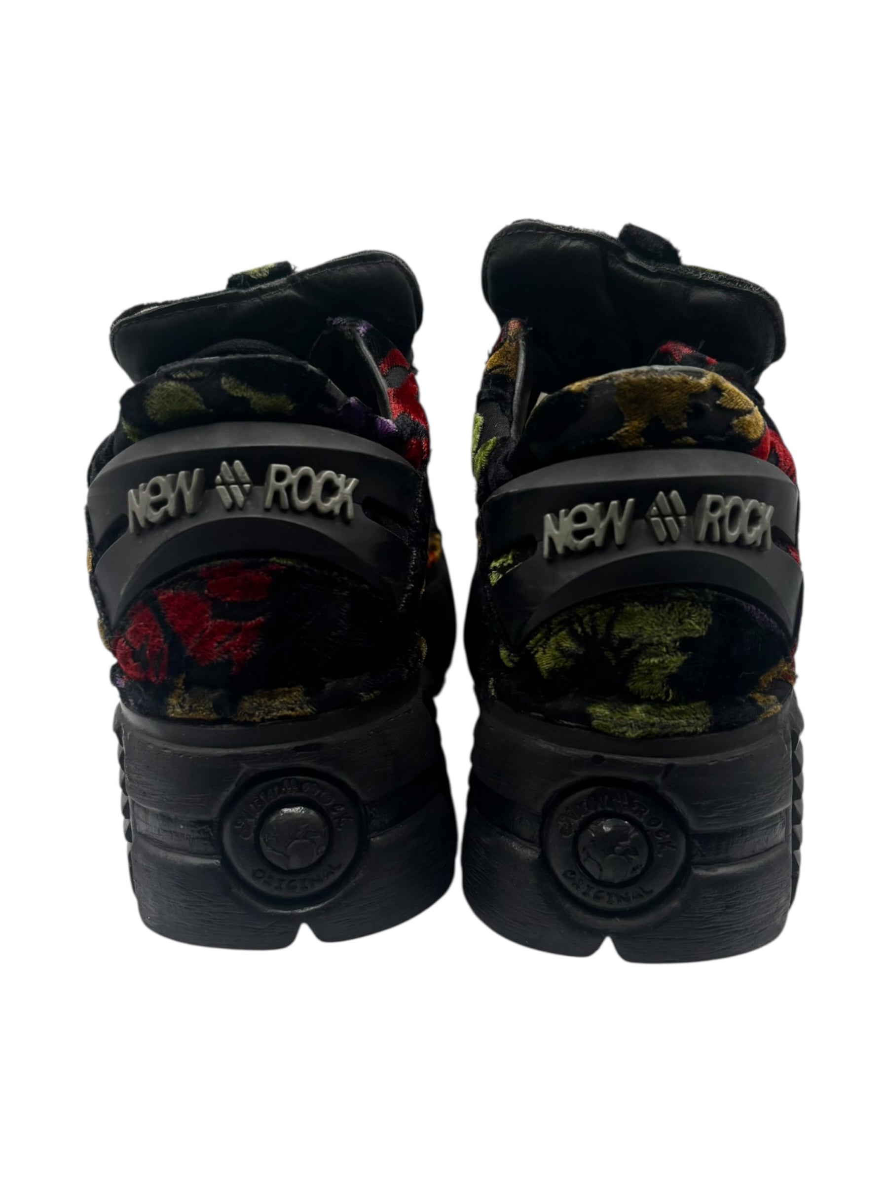 New Rock M106 flower pattern platform boots size 40