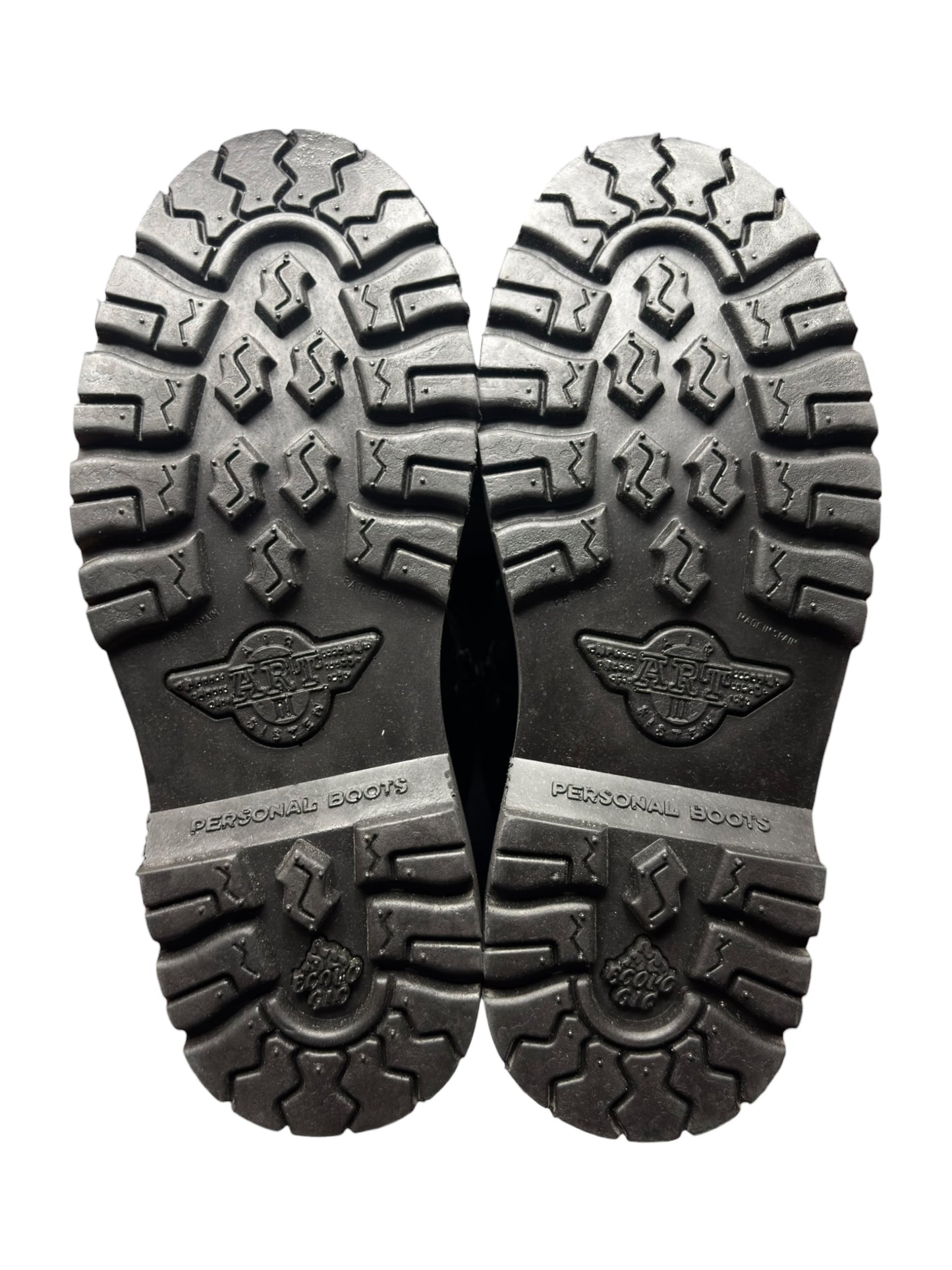 Vintage ART black leather platform boots size 39