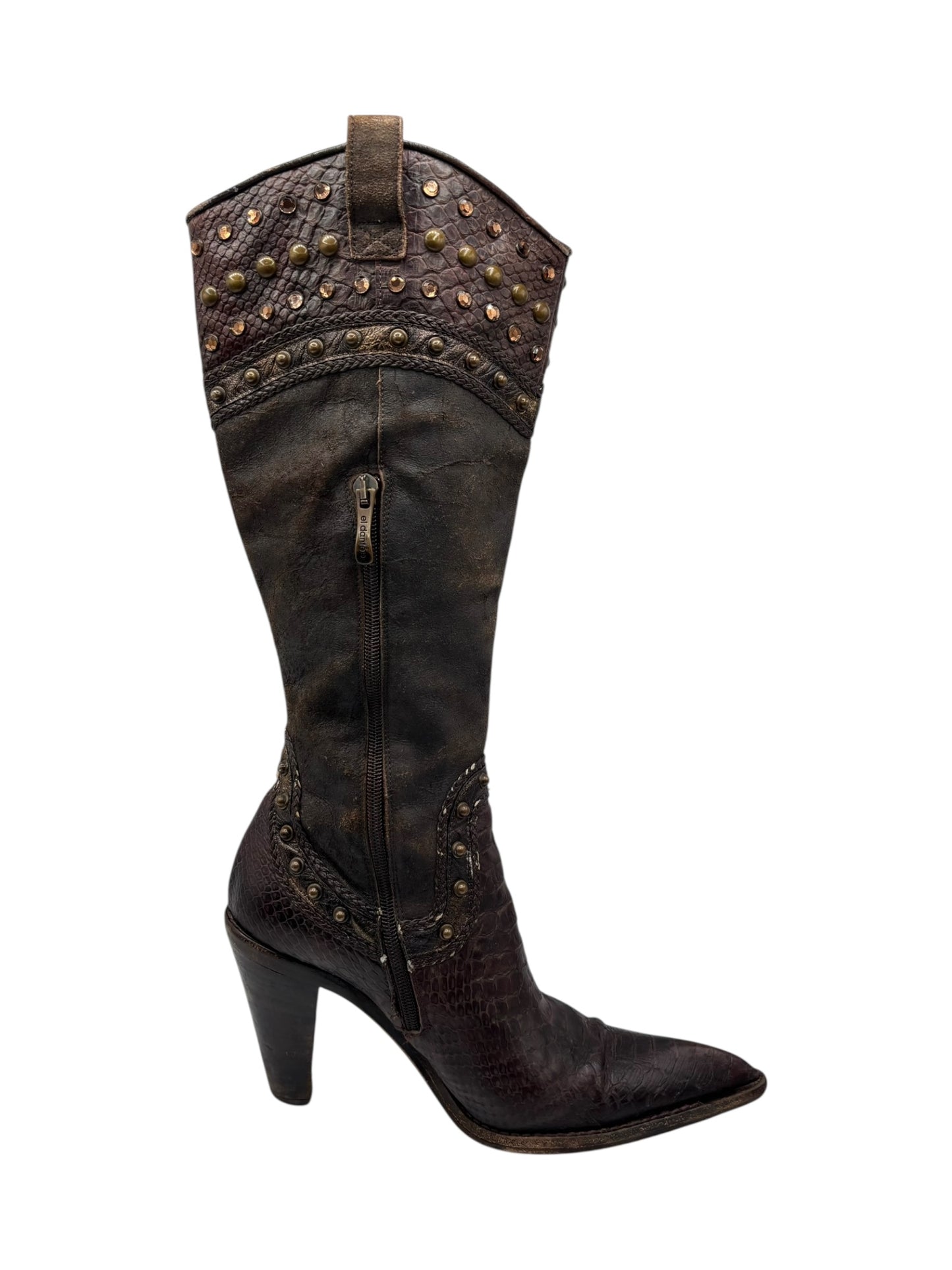 Vintage El Dantes brown knee high boots size 38