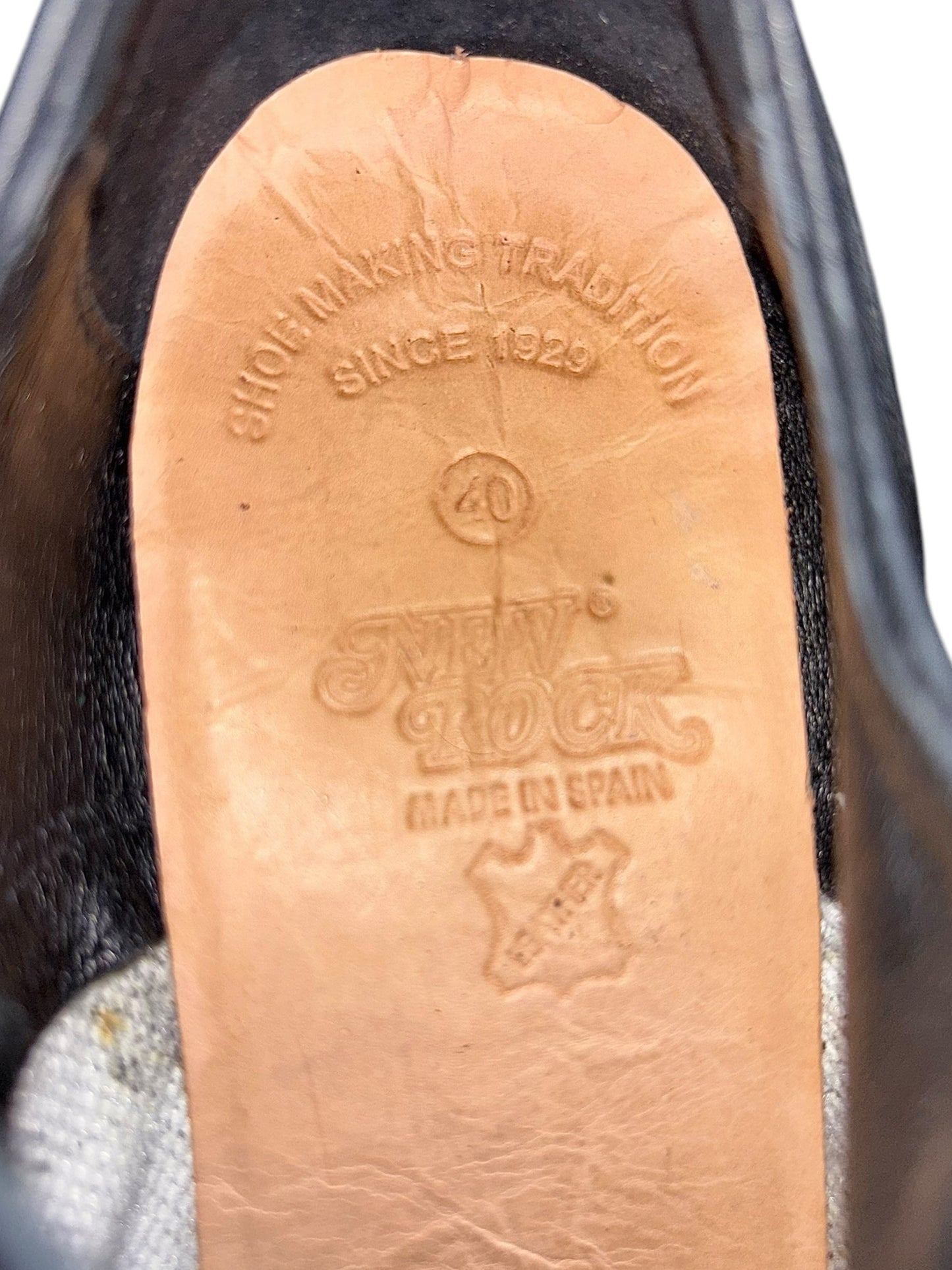 Vintage New Rock leather platform heels size 40