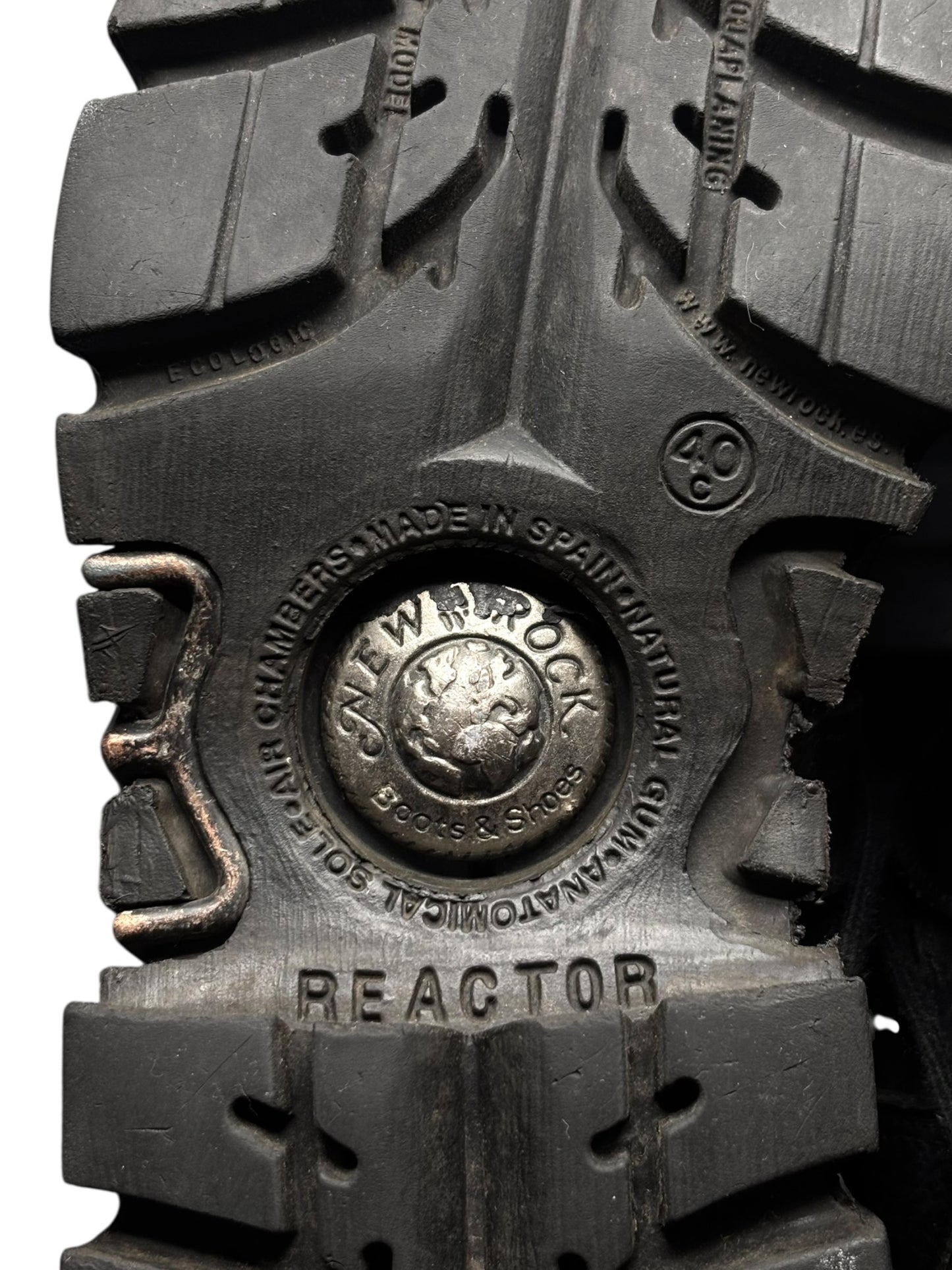 Vintage New Rock black mid-calf reactor leather boots