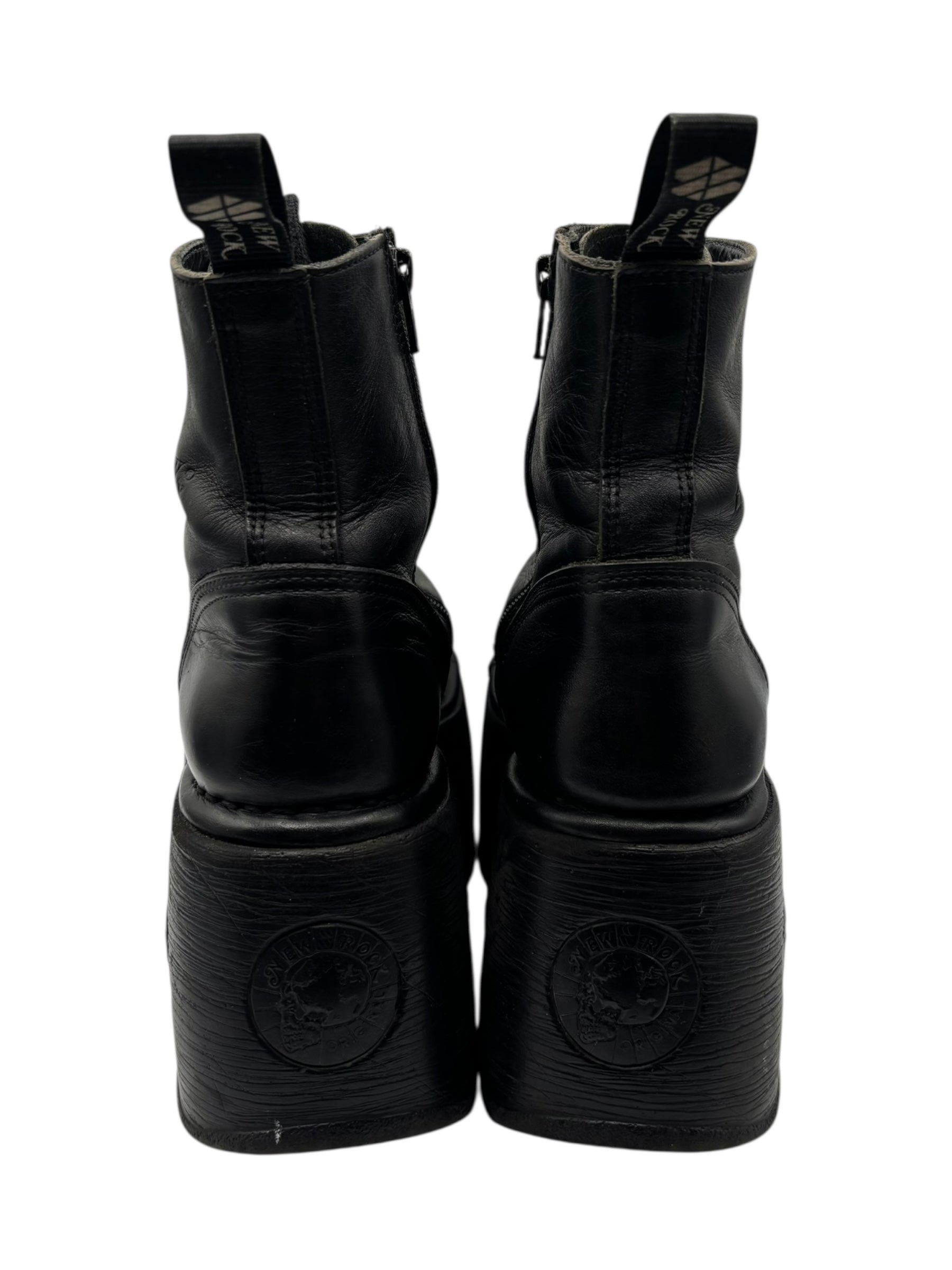 New Rock neptuno mili lace-up leather platform boots size 38