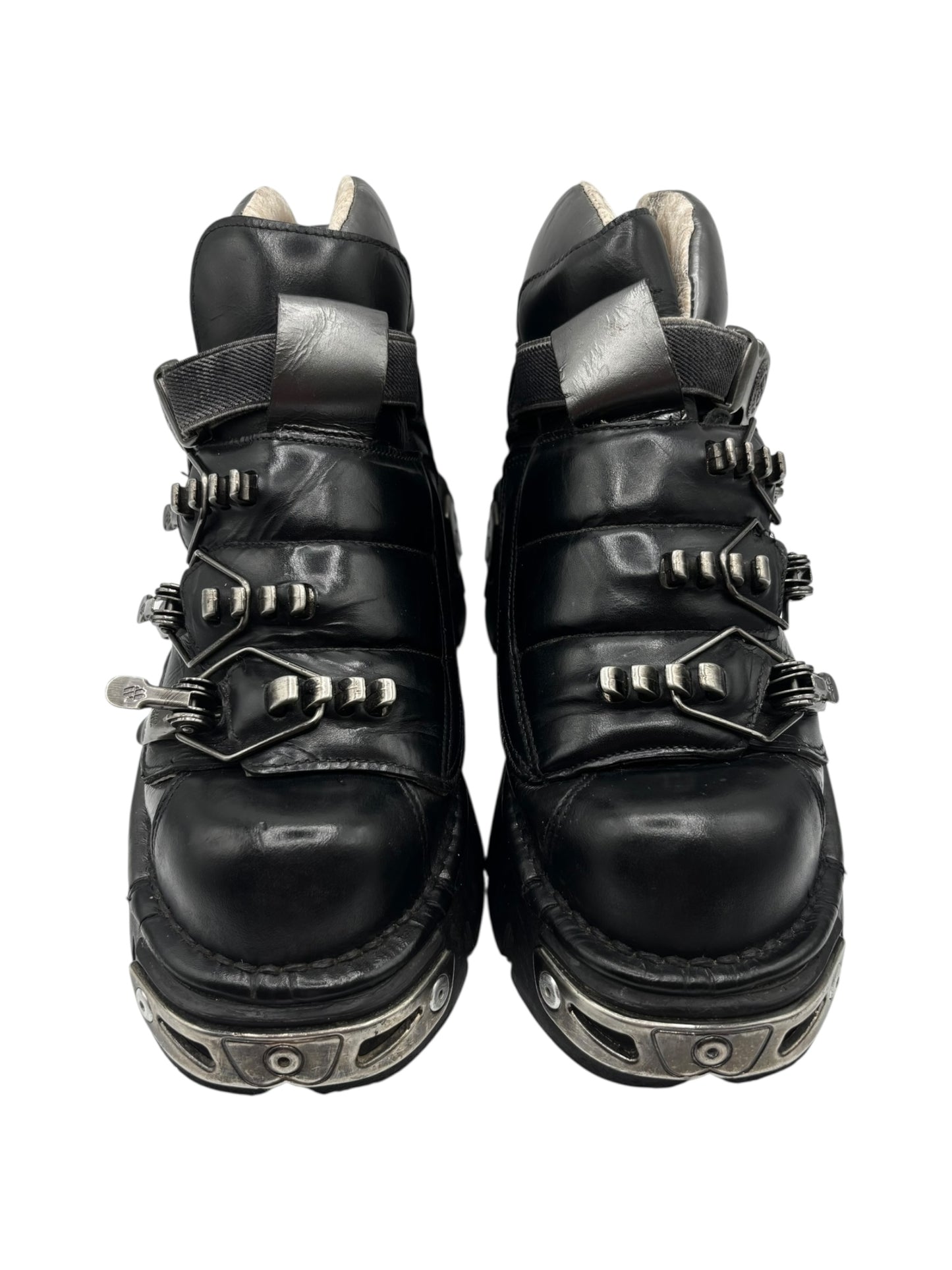 Vintage rare New Rock chunky avant garde leather platform boots size 39