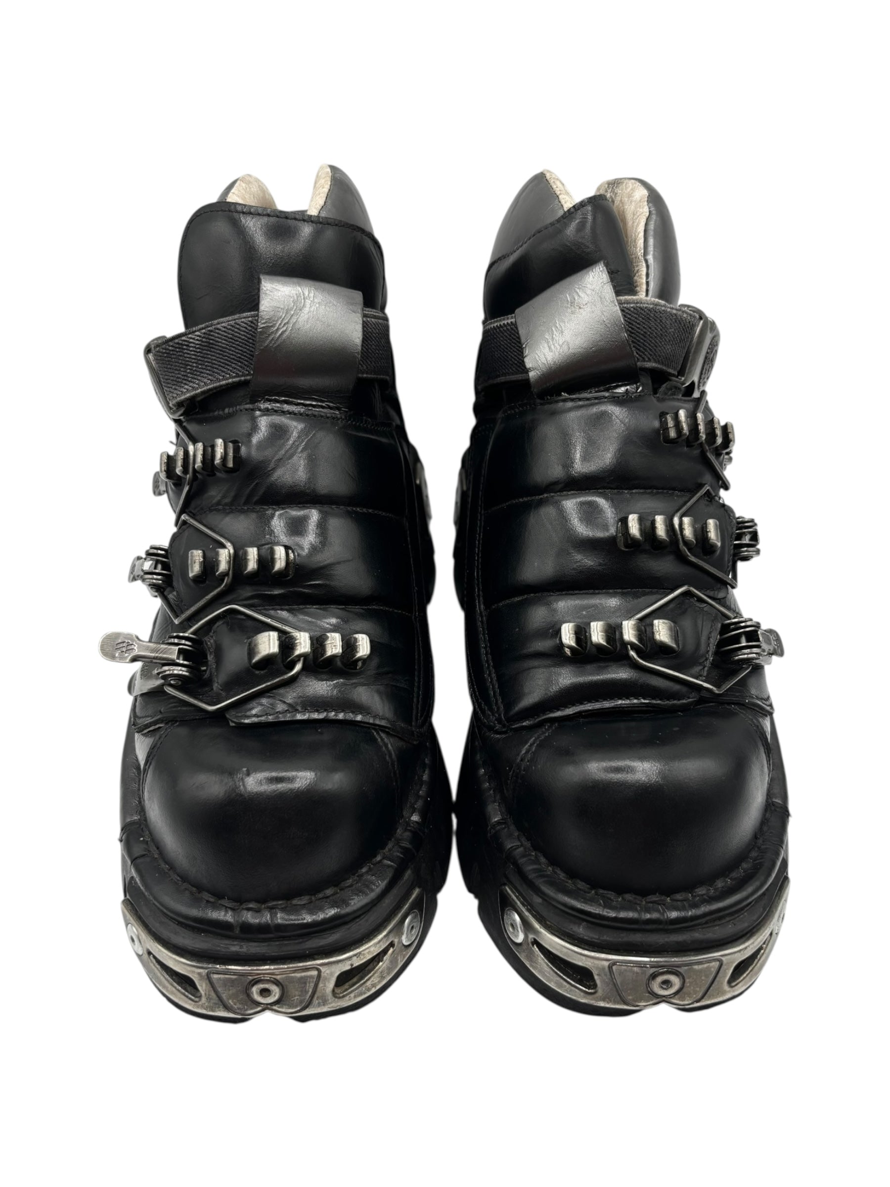 Vintage rare New Rock chunky avant garde leather platform boots size 39