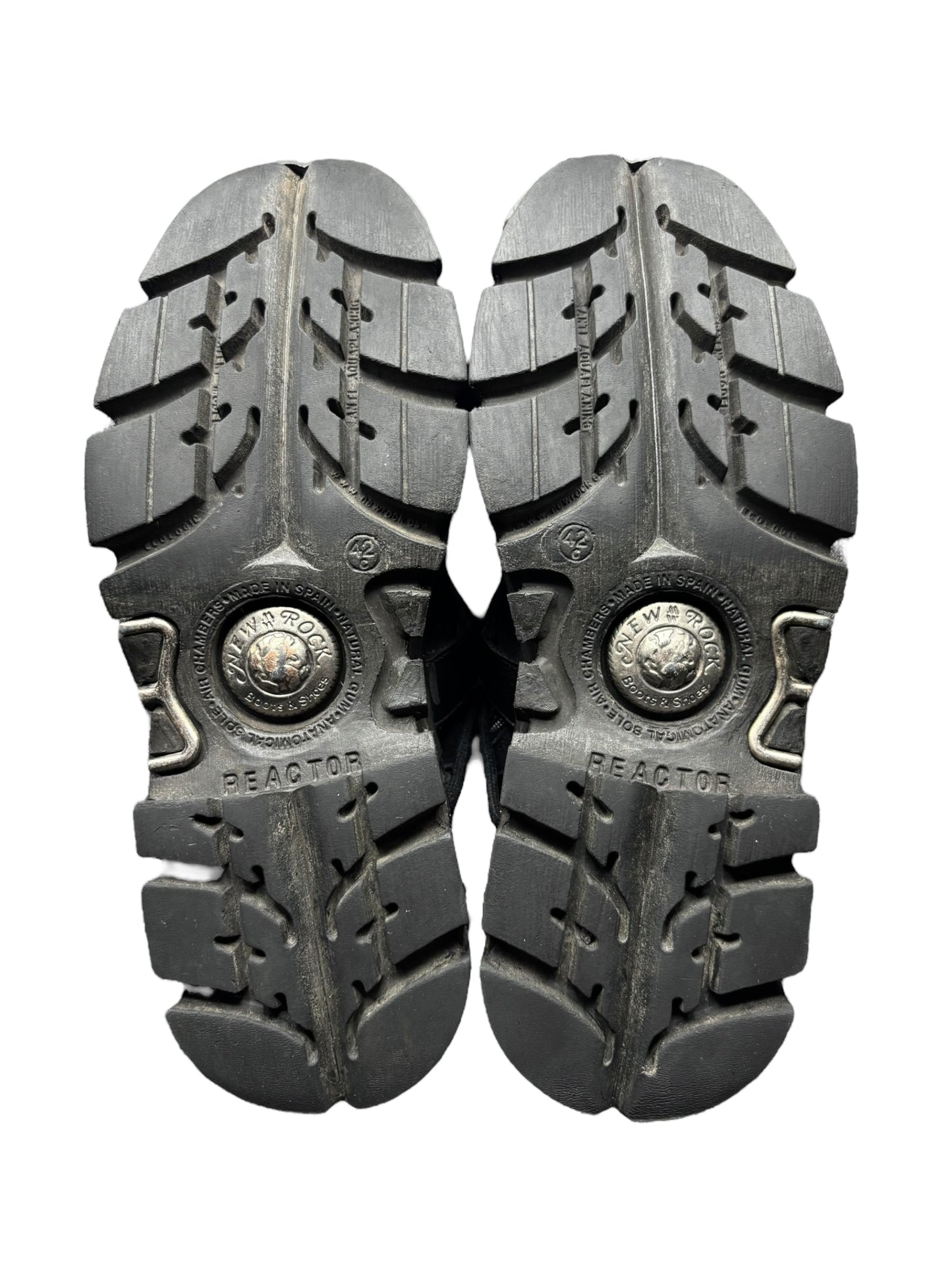 Vintage New Rock knee high leather cross boots size 42