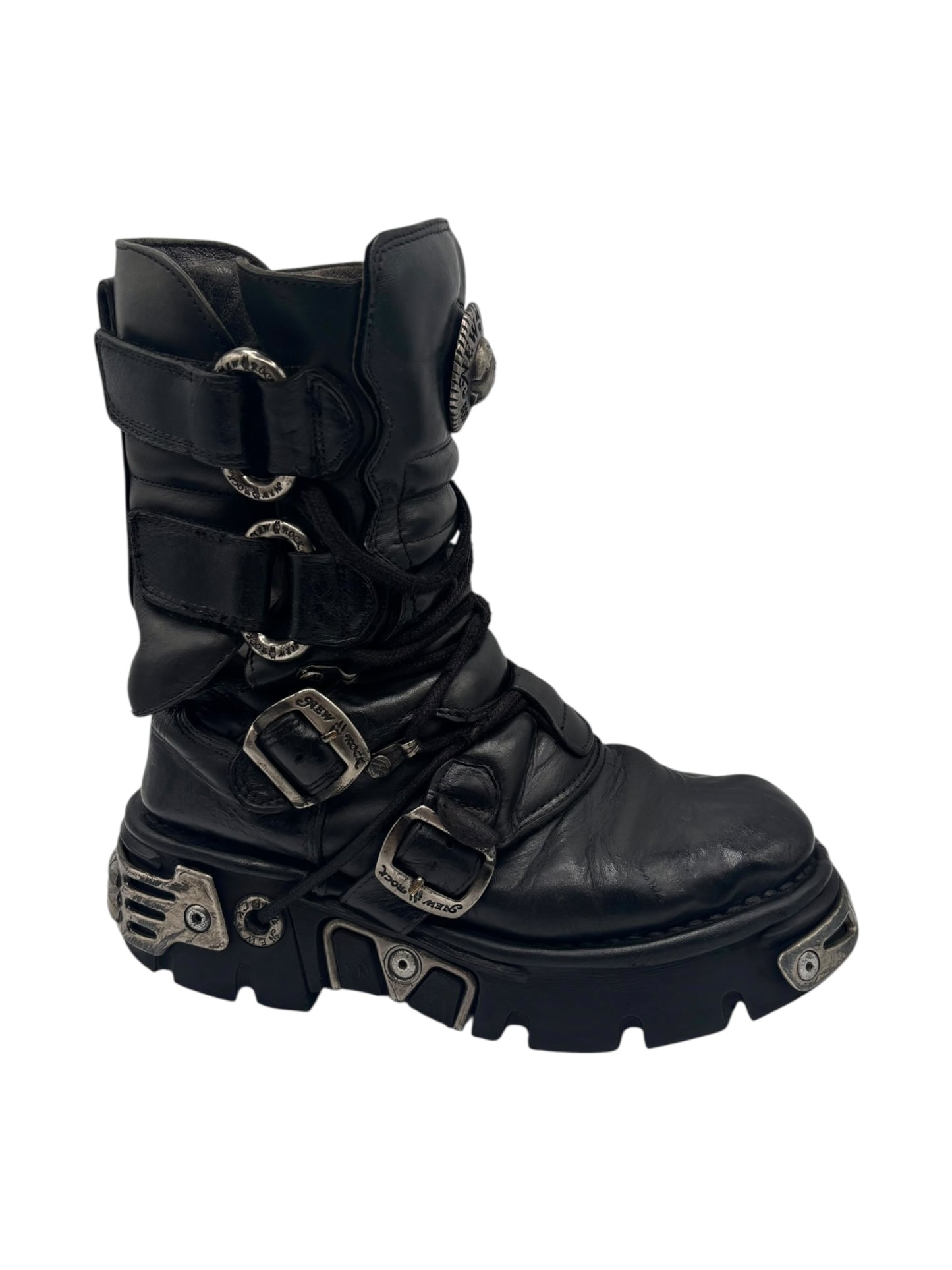 Rare vintage New Rock reactor leather boots size 36