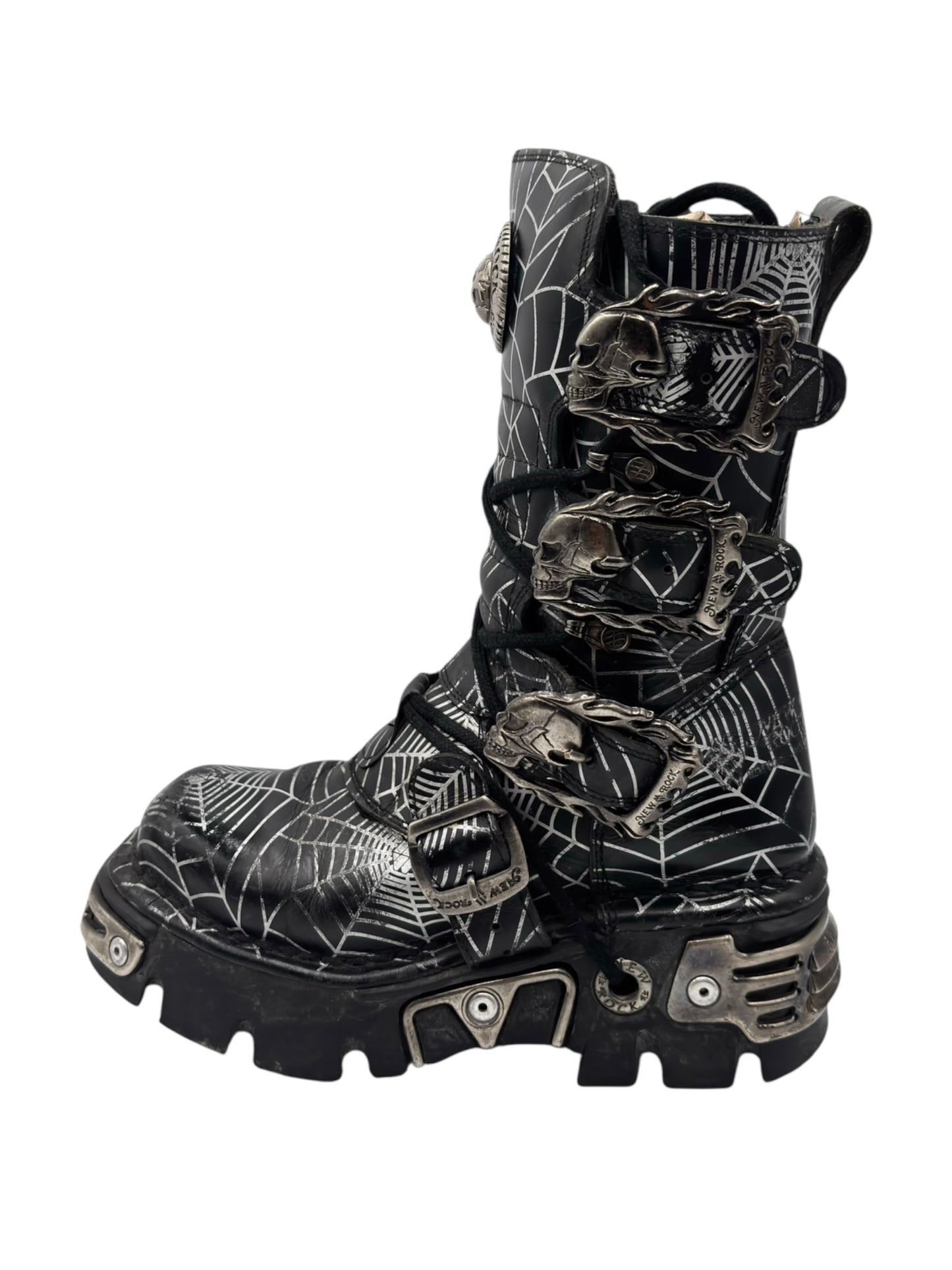 Vintage New Rock cobweb reactor  boots size 36