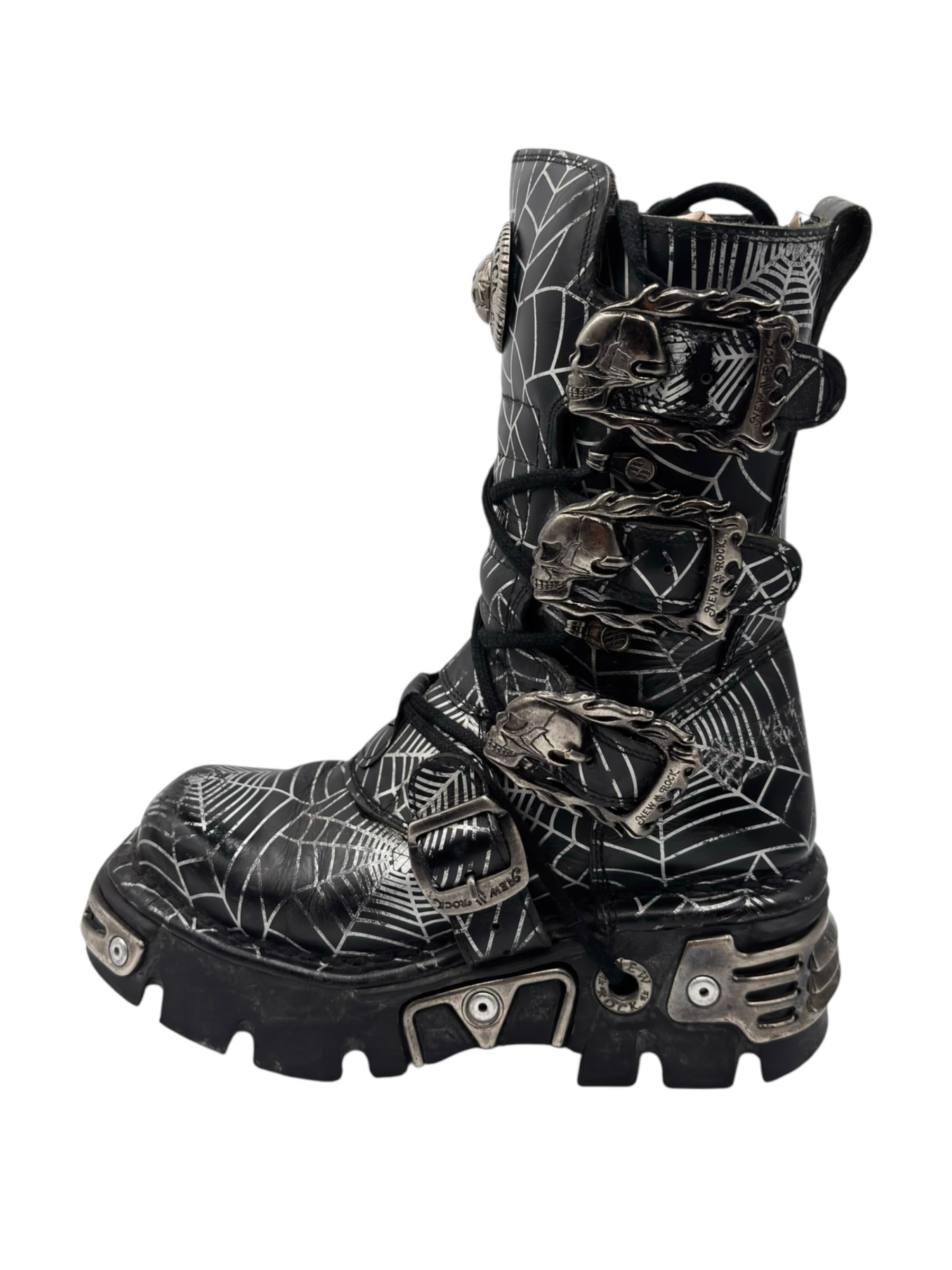 Vintage New Rock cobweb reactor  boots size 36