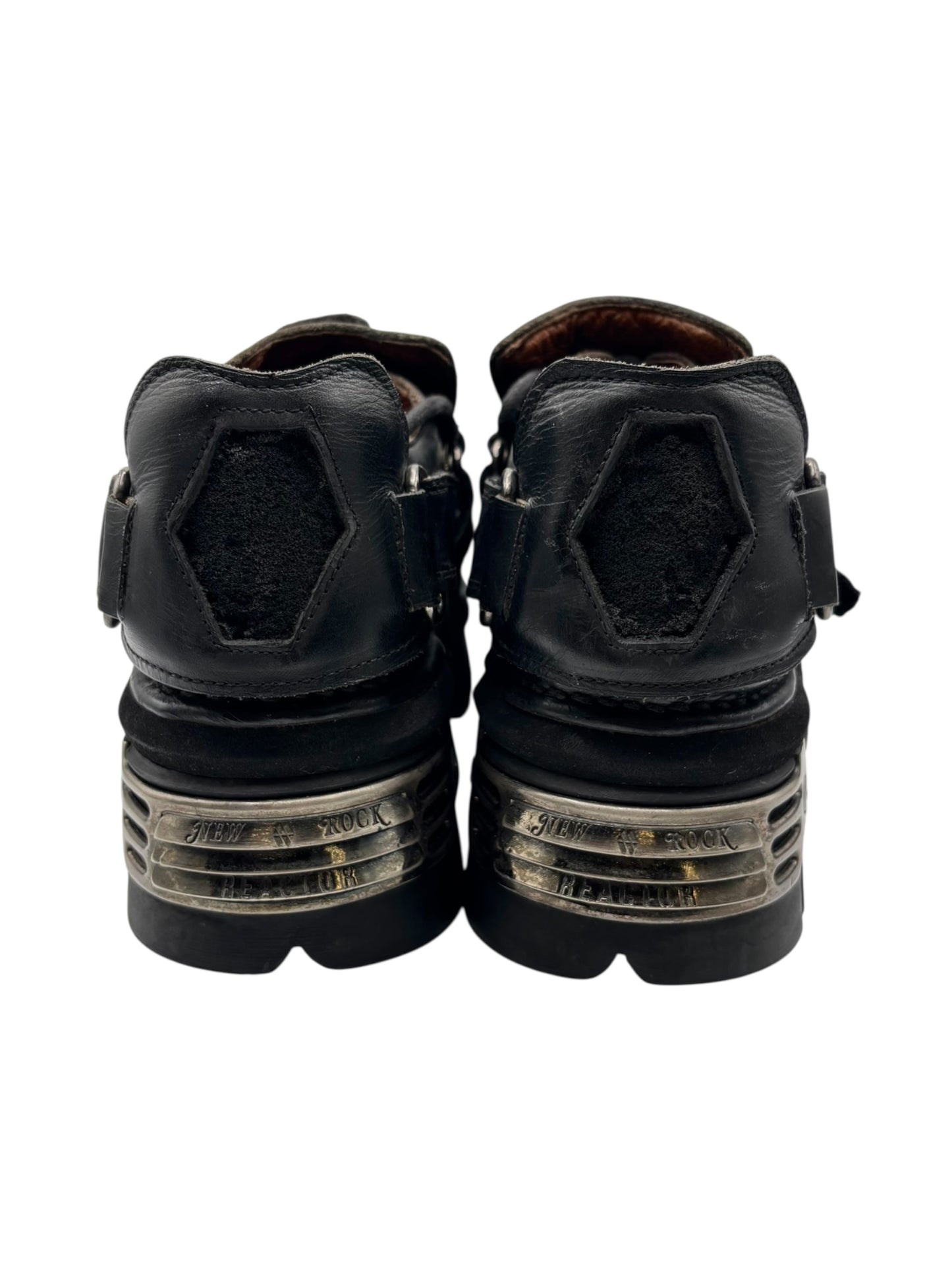 Vintage New Rock chunky leather platform boots size 46