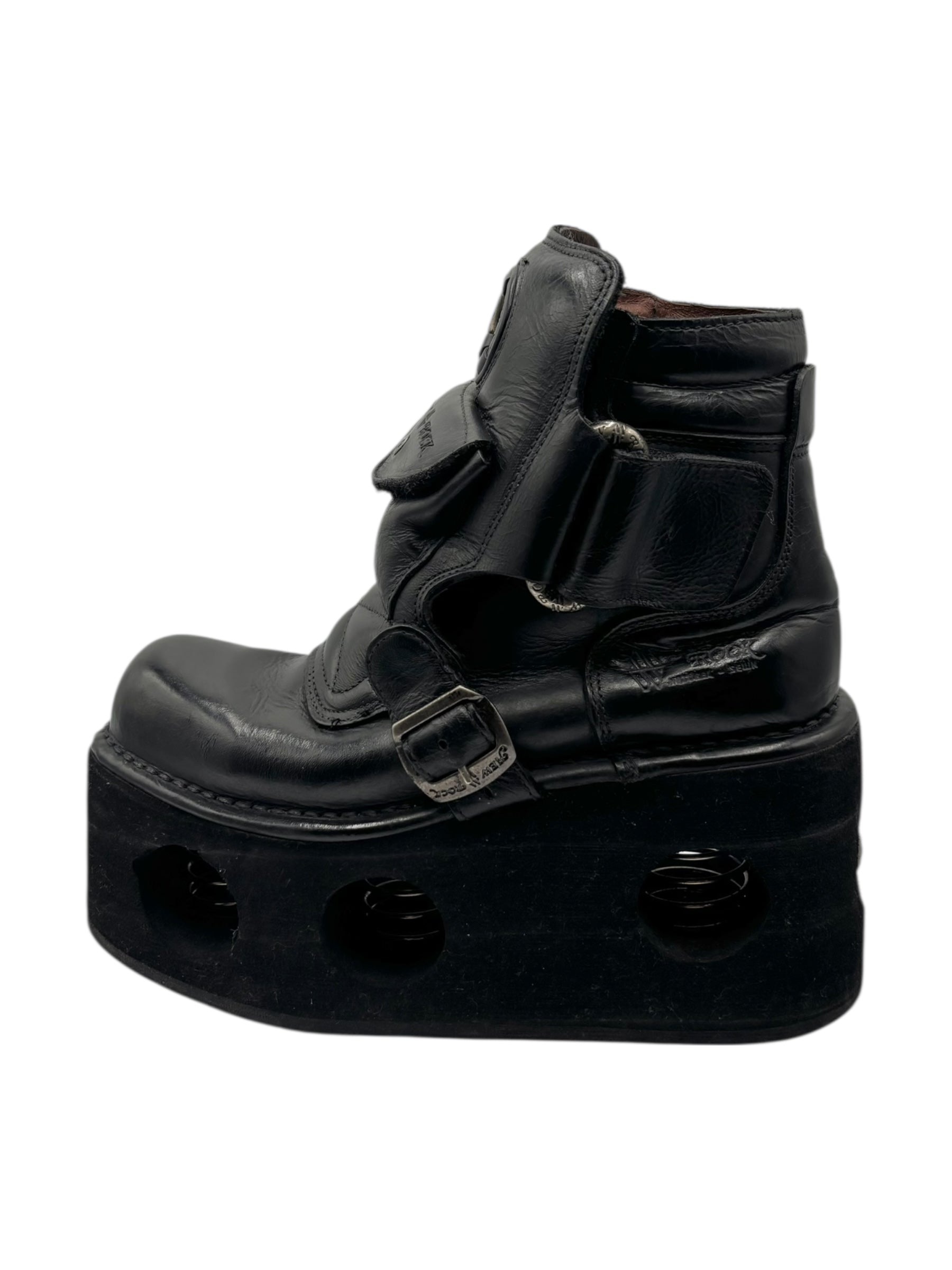 Vintage 90s New Rock neptuno pouch platform boots size 39