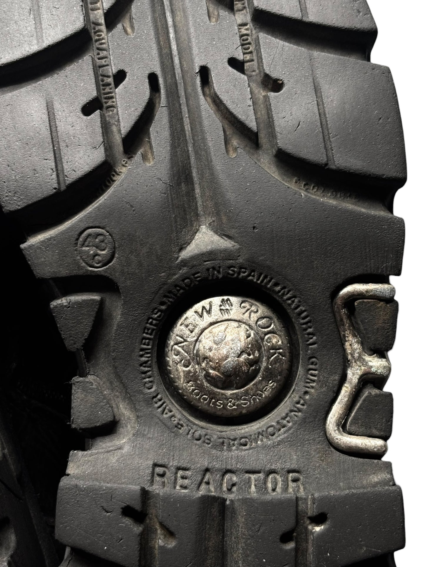 Vintage New Rock studded platform leather boots