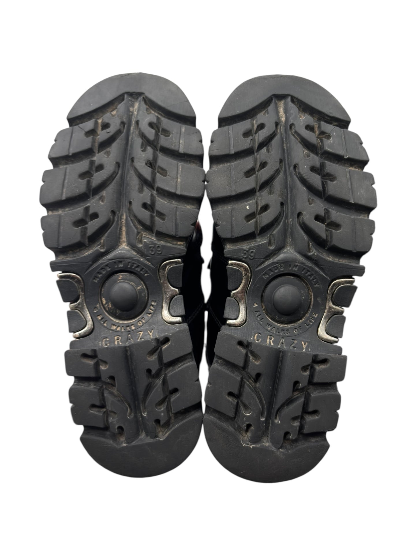 Vintage Gordon Jack lace-up leather platform boots size 39