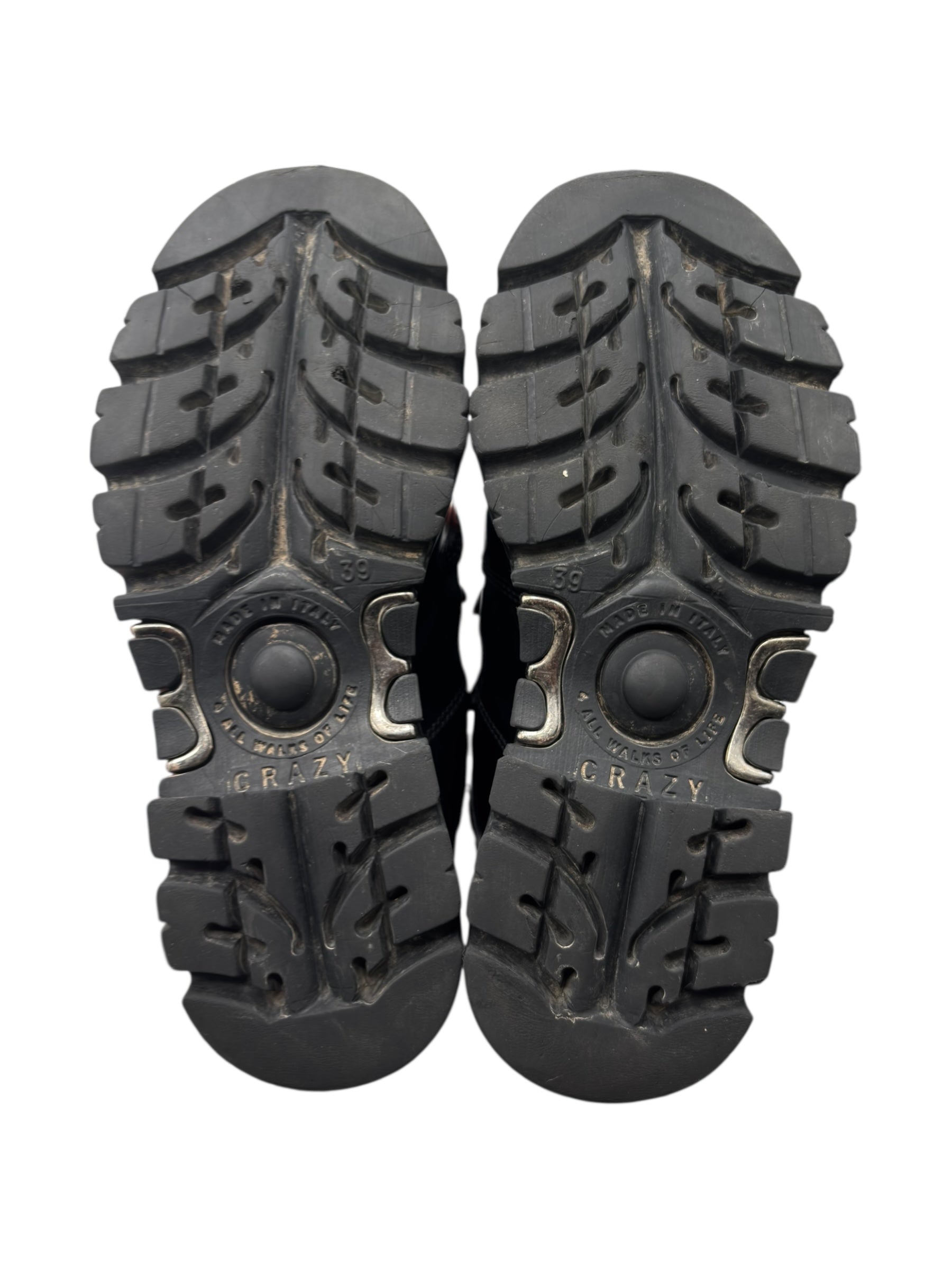 Vintage Gordon Jack lace-up leather platform boots size 39