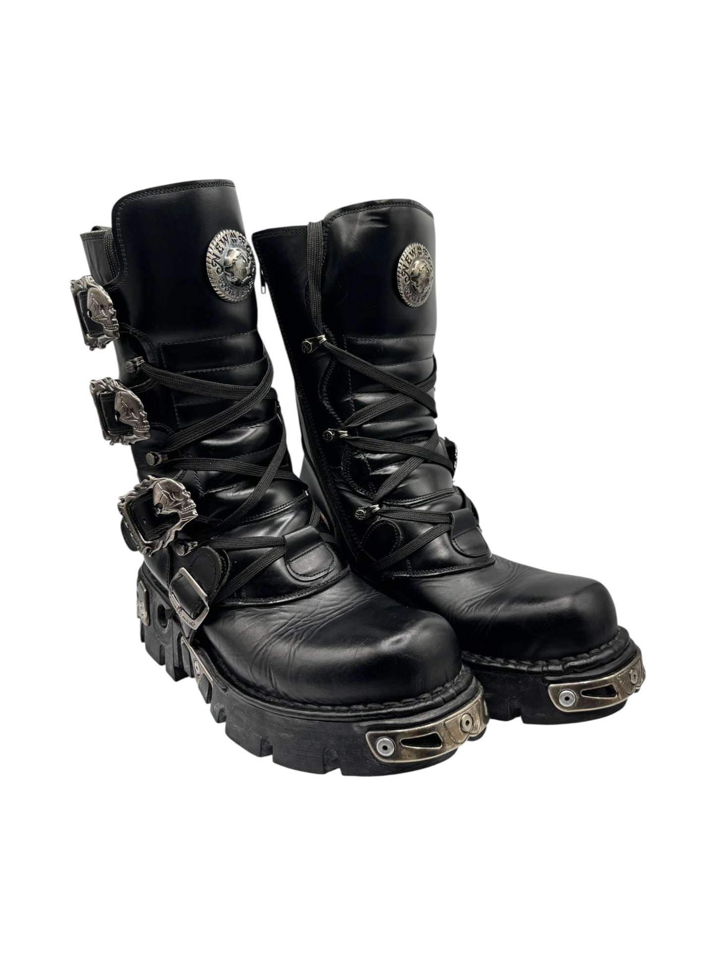 Rare vintage New Rock reactor leather boots size 42