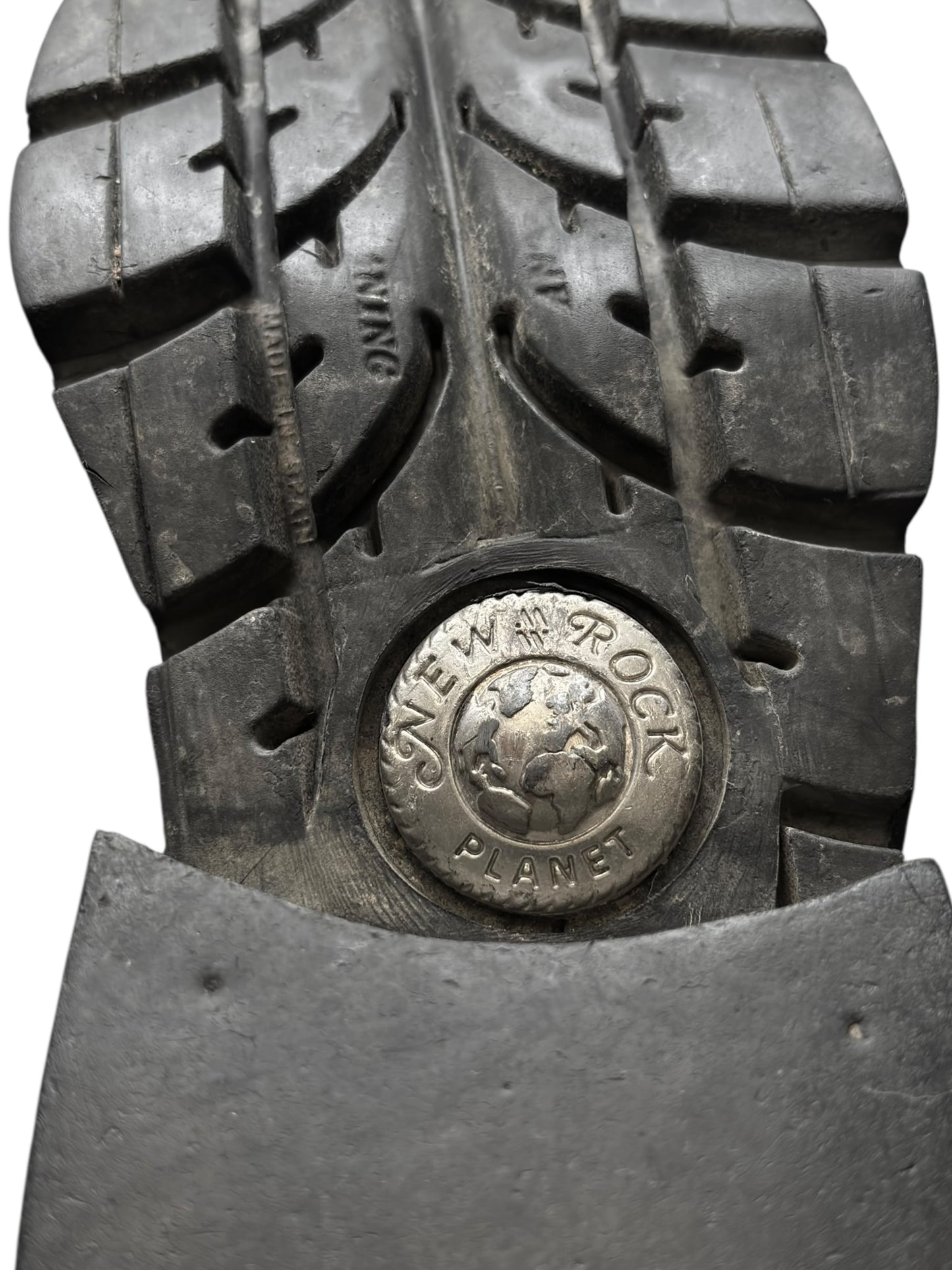 Vintage New Rock leather mid-calf raised heel boots size 41