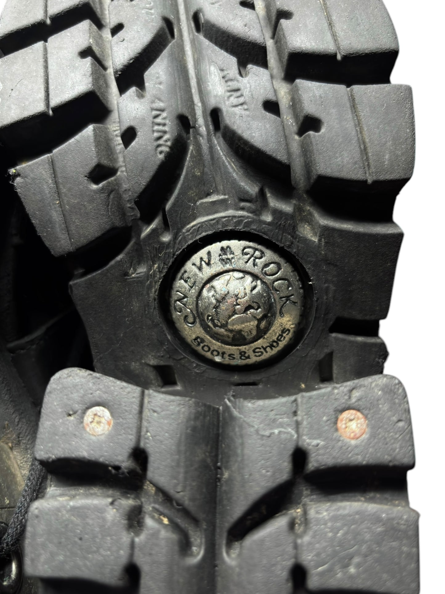 Vintage New Rock flame leather mid-calf boots size 38