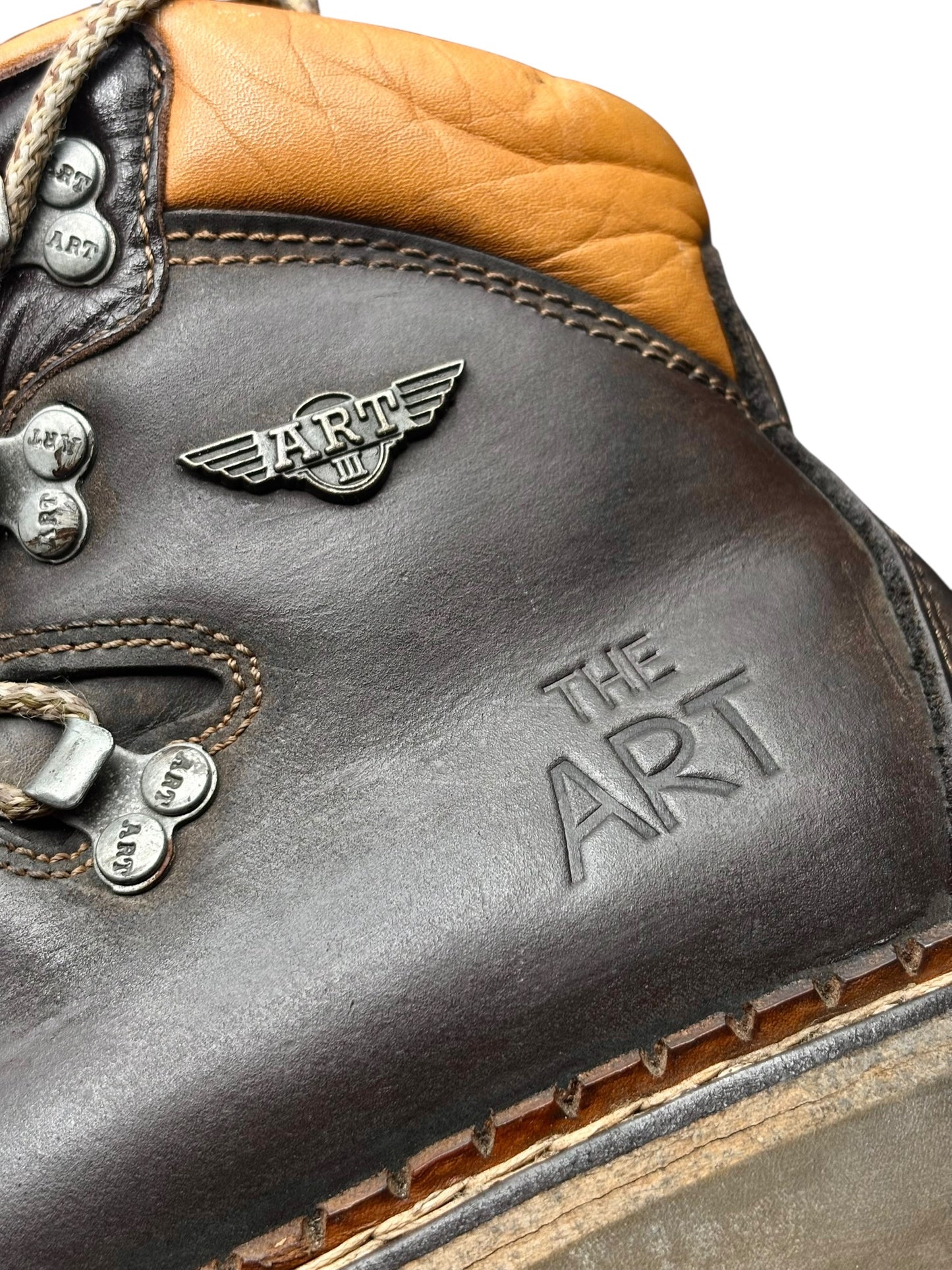 Vintage ART brown leather ankle boots size 36