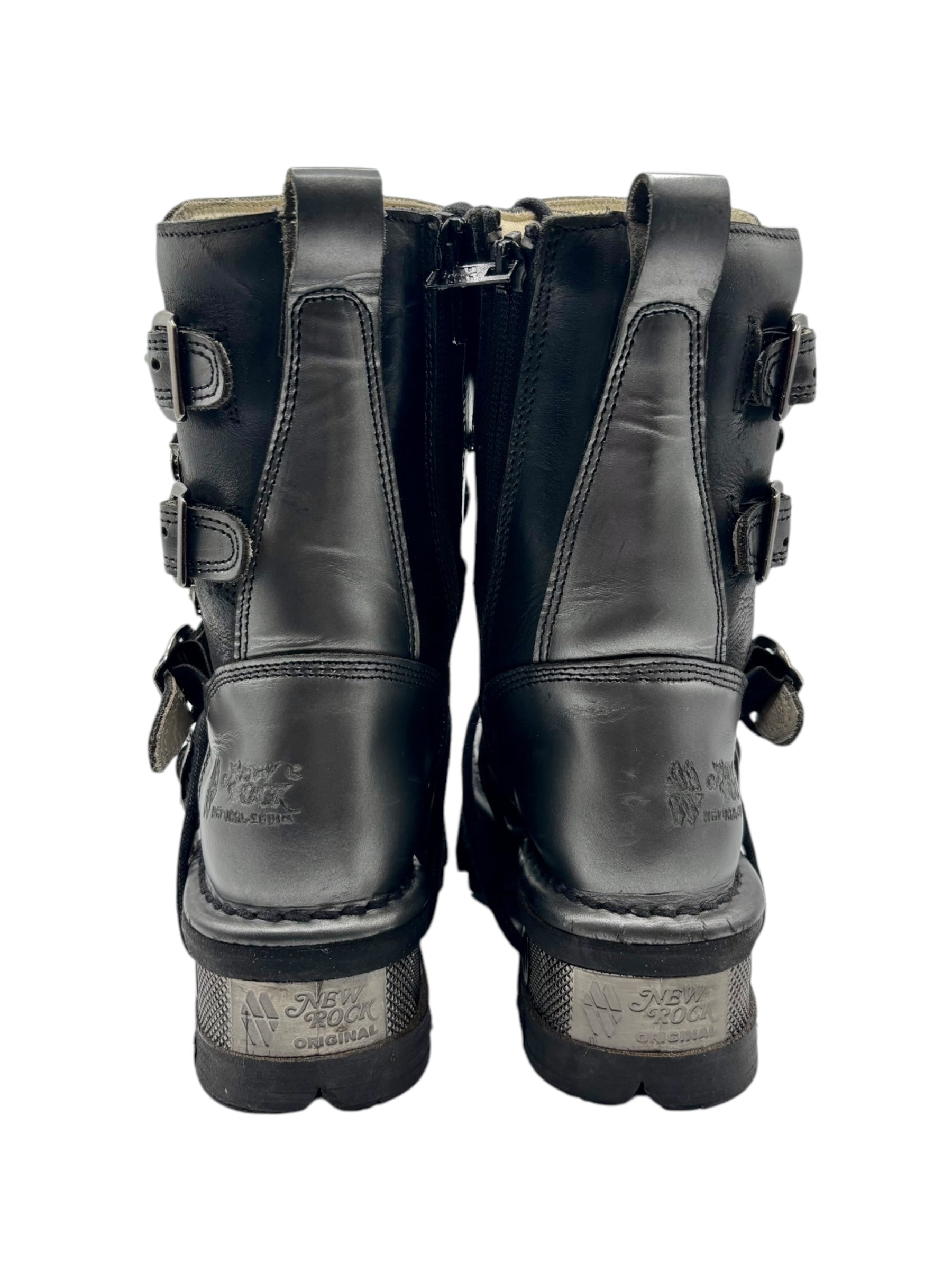 Vintage New Rock leather mid-calf boots size 39