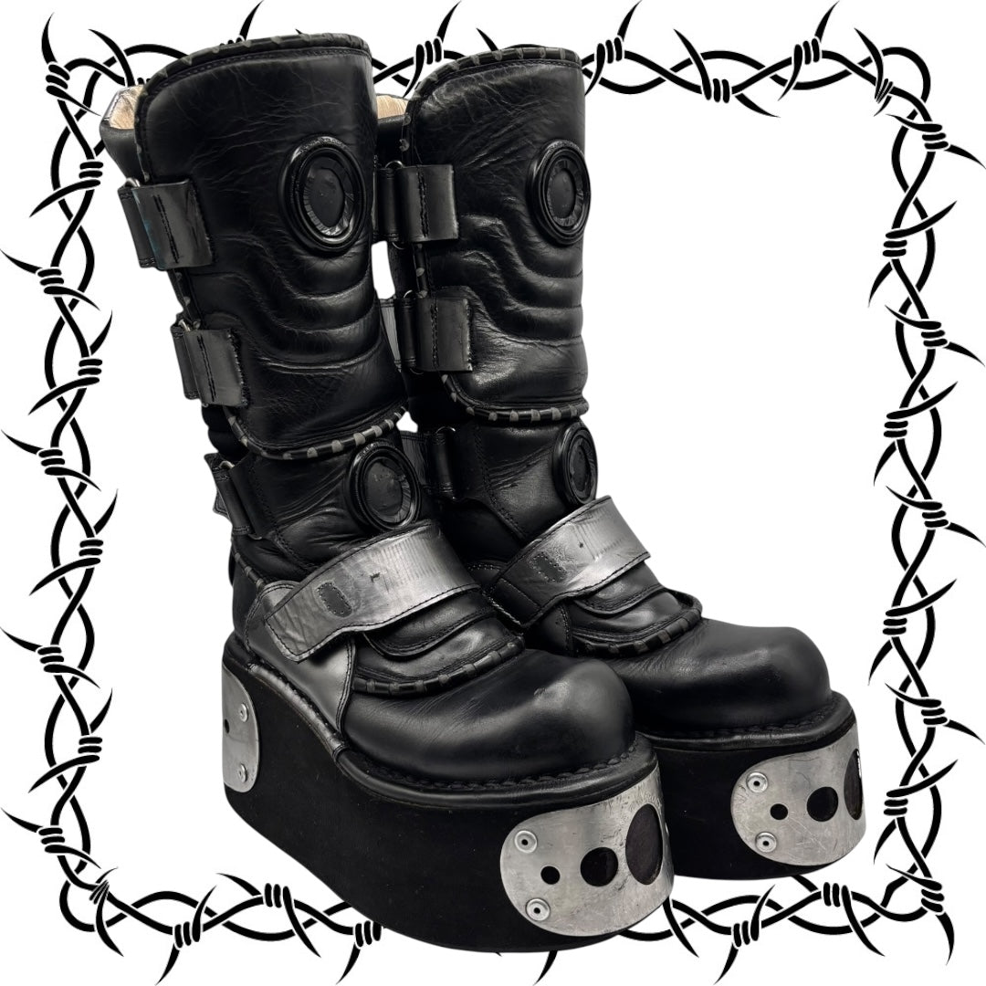 Extremely rare vintage 90s New Rock neptuno platform boots size 39
