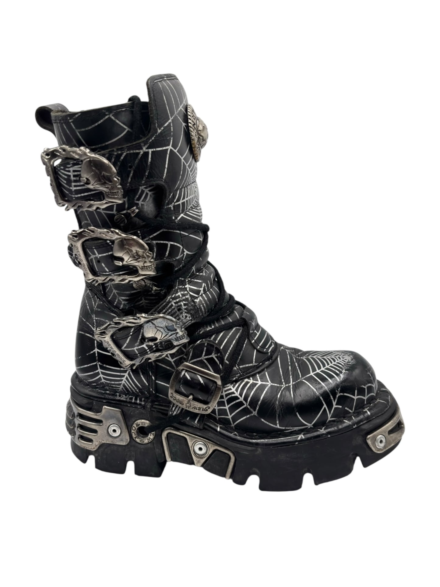 Vintage New Rock cobweb reactor  boots size 36