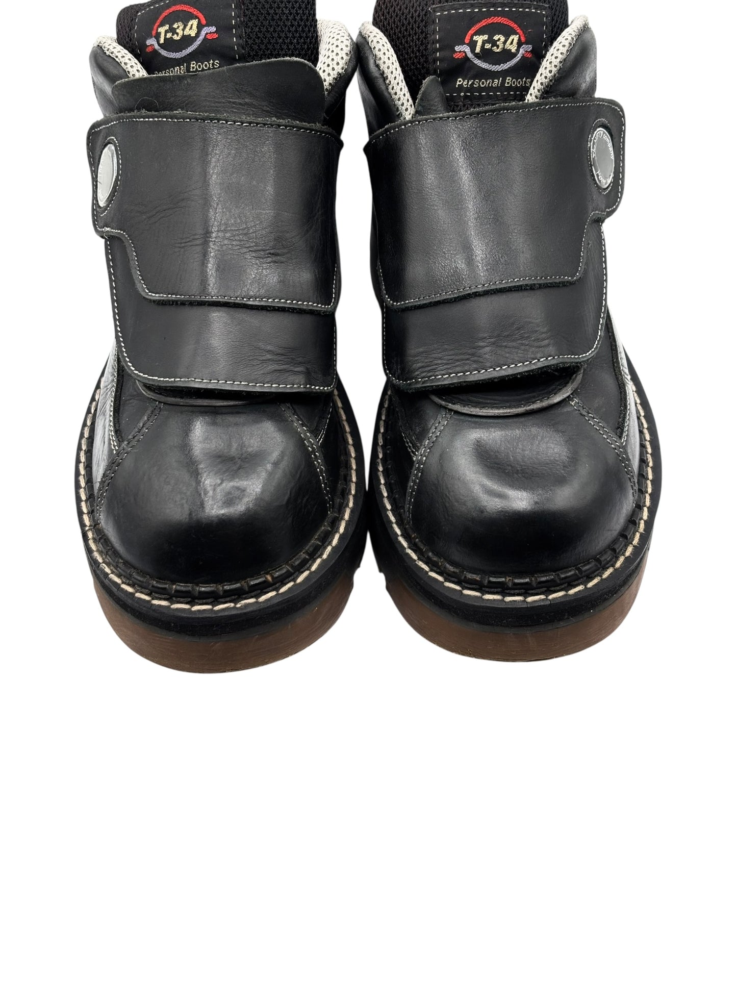 Vintage ART T-34 black platform boots size 38