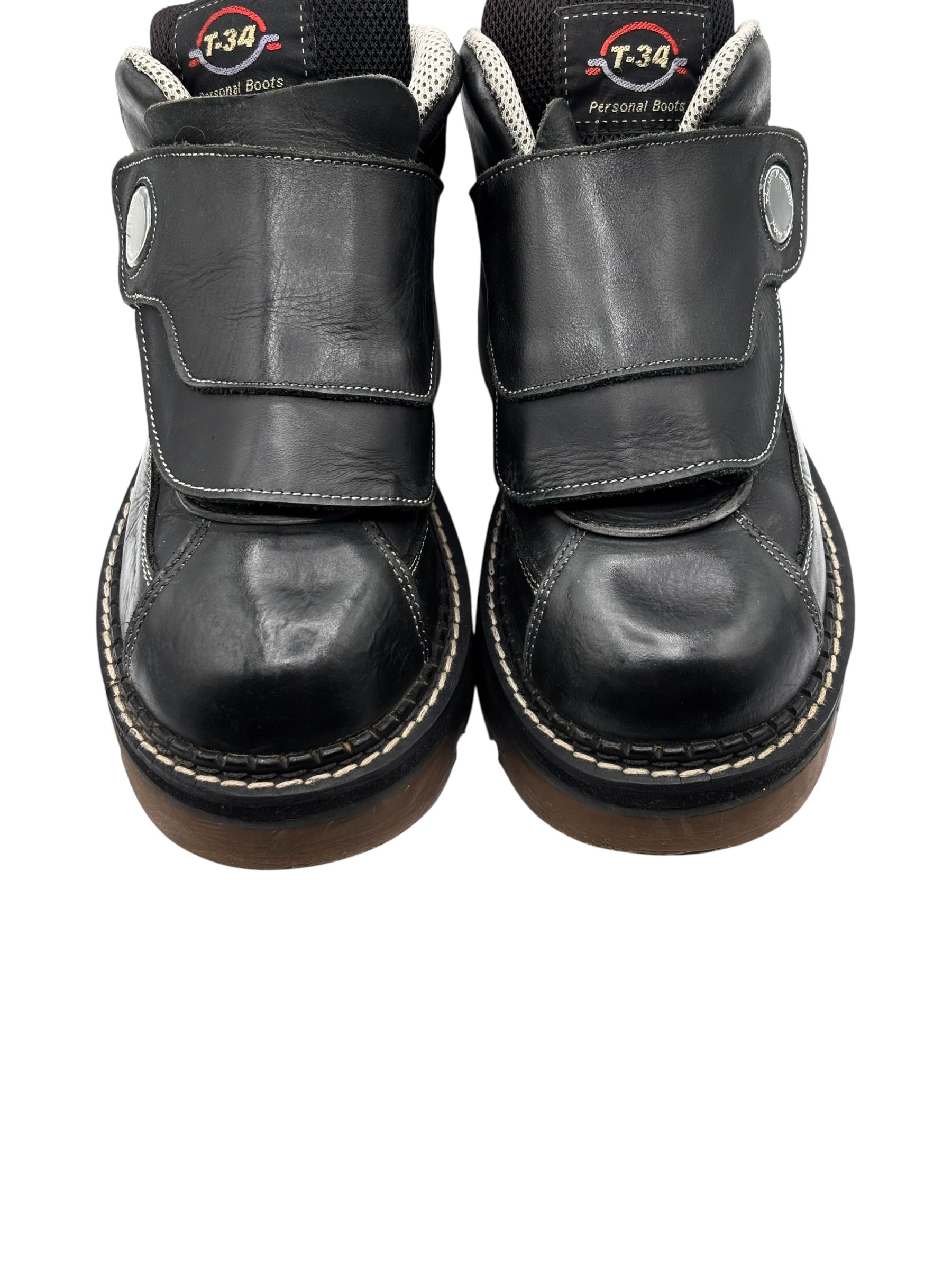 Vintage ART T-34 black platform boots size 38