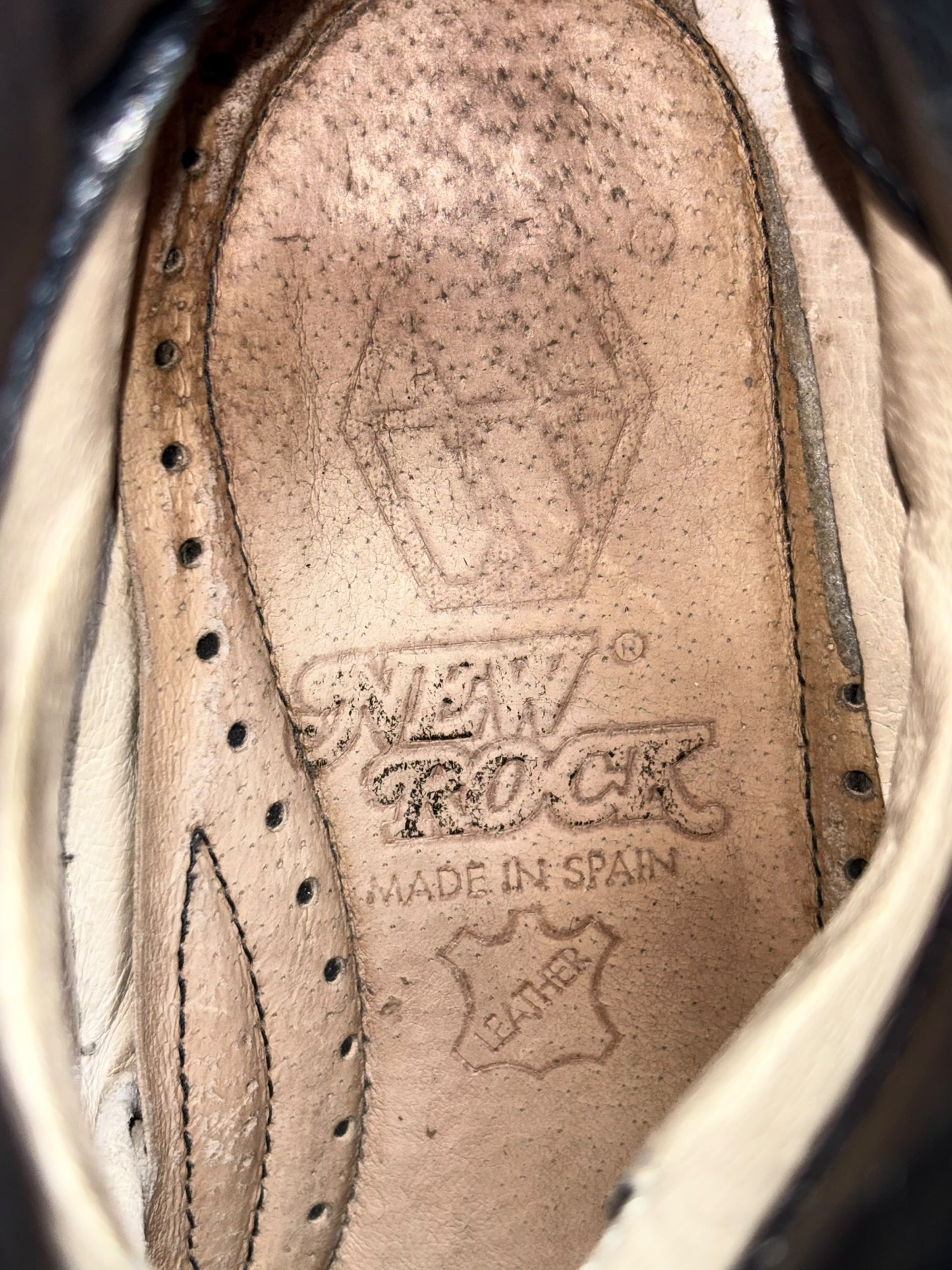 Vintage New Rock grey trailer platform boots size 45