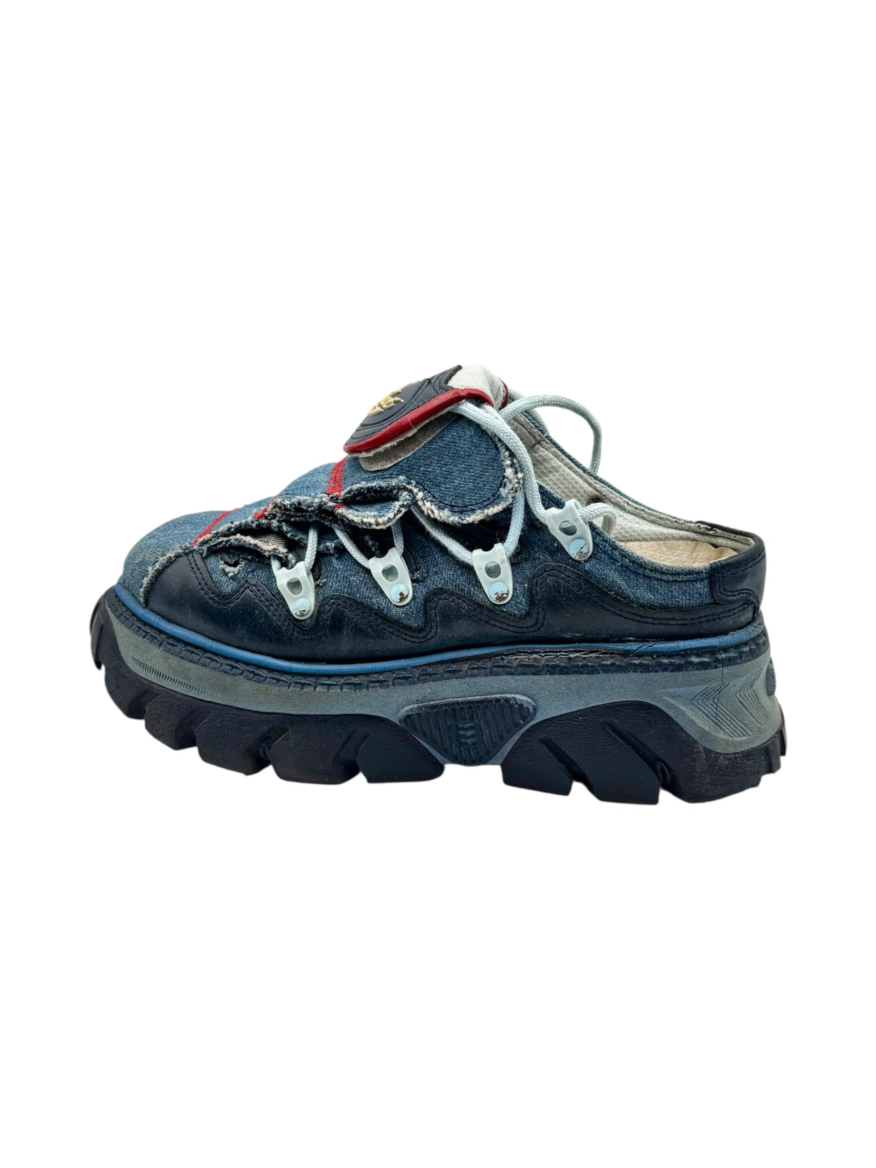 Vintage Gordon Jack denim platform clogs size 36