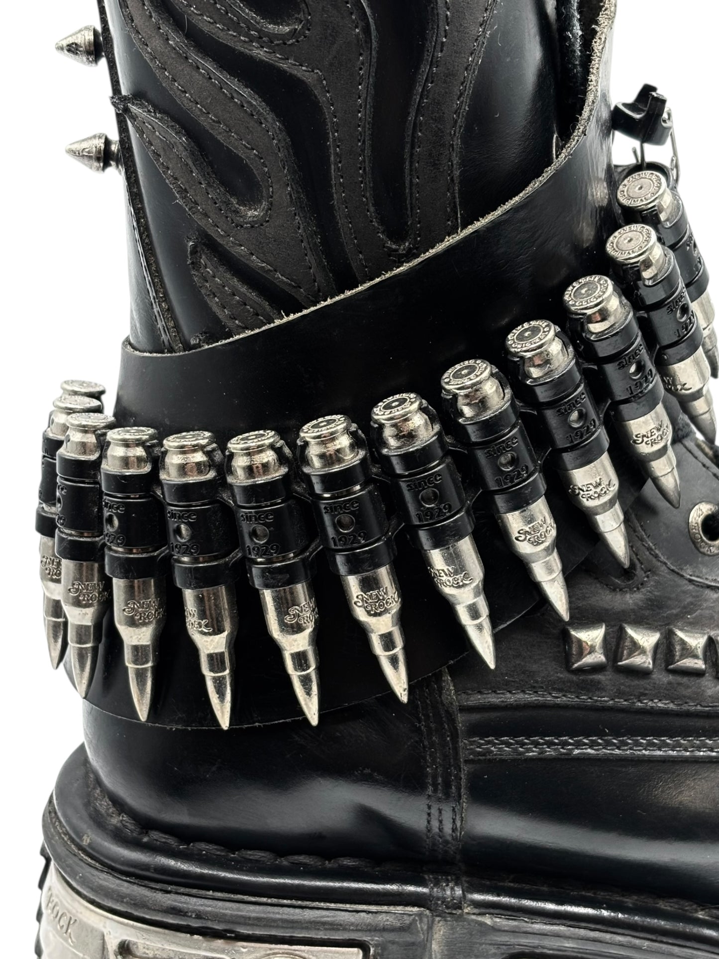 New Rock bullet leather boots size 40