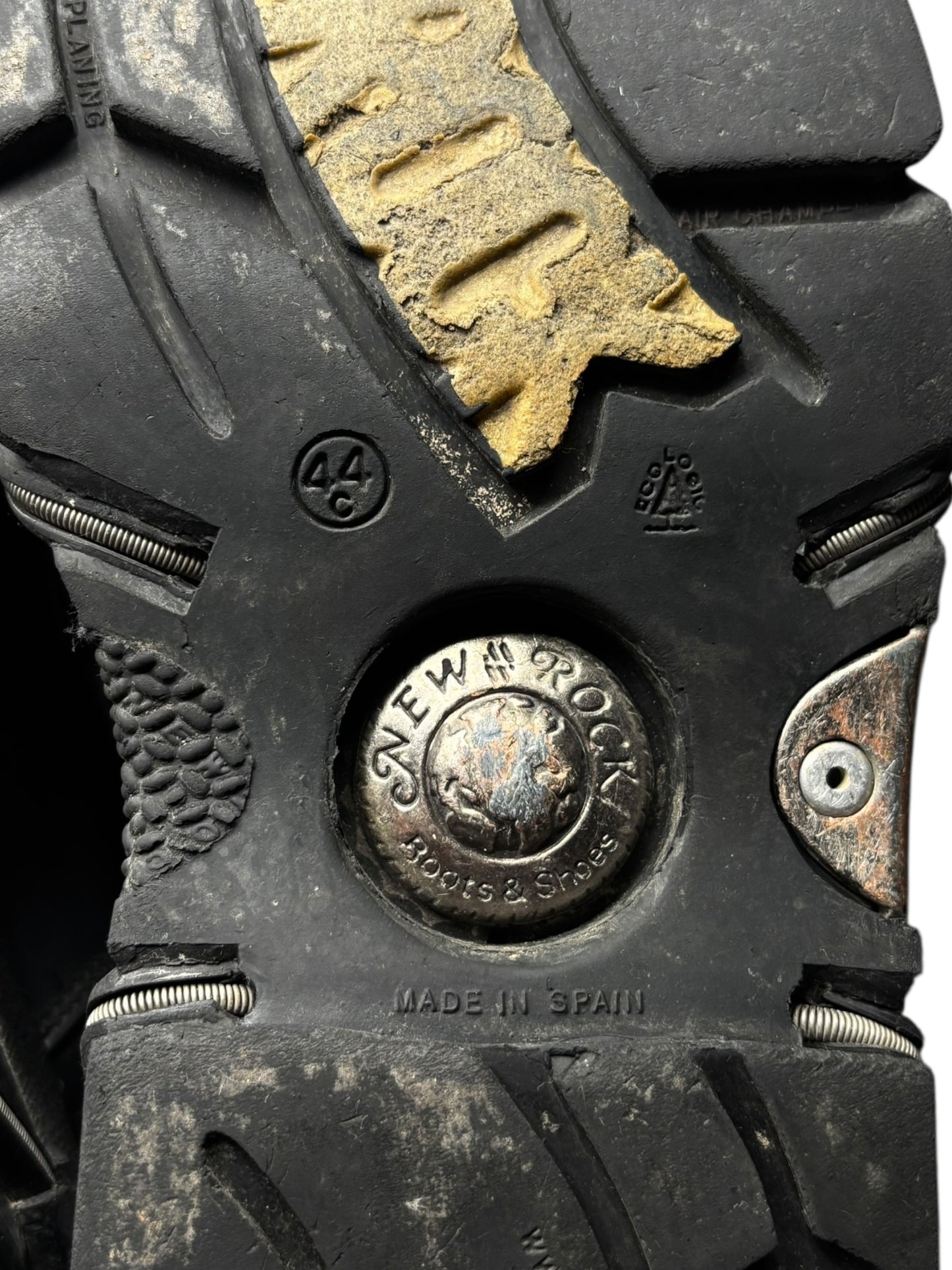 Vintage New Rock grey spring platform boots size 44