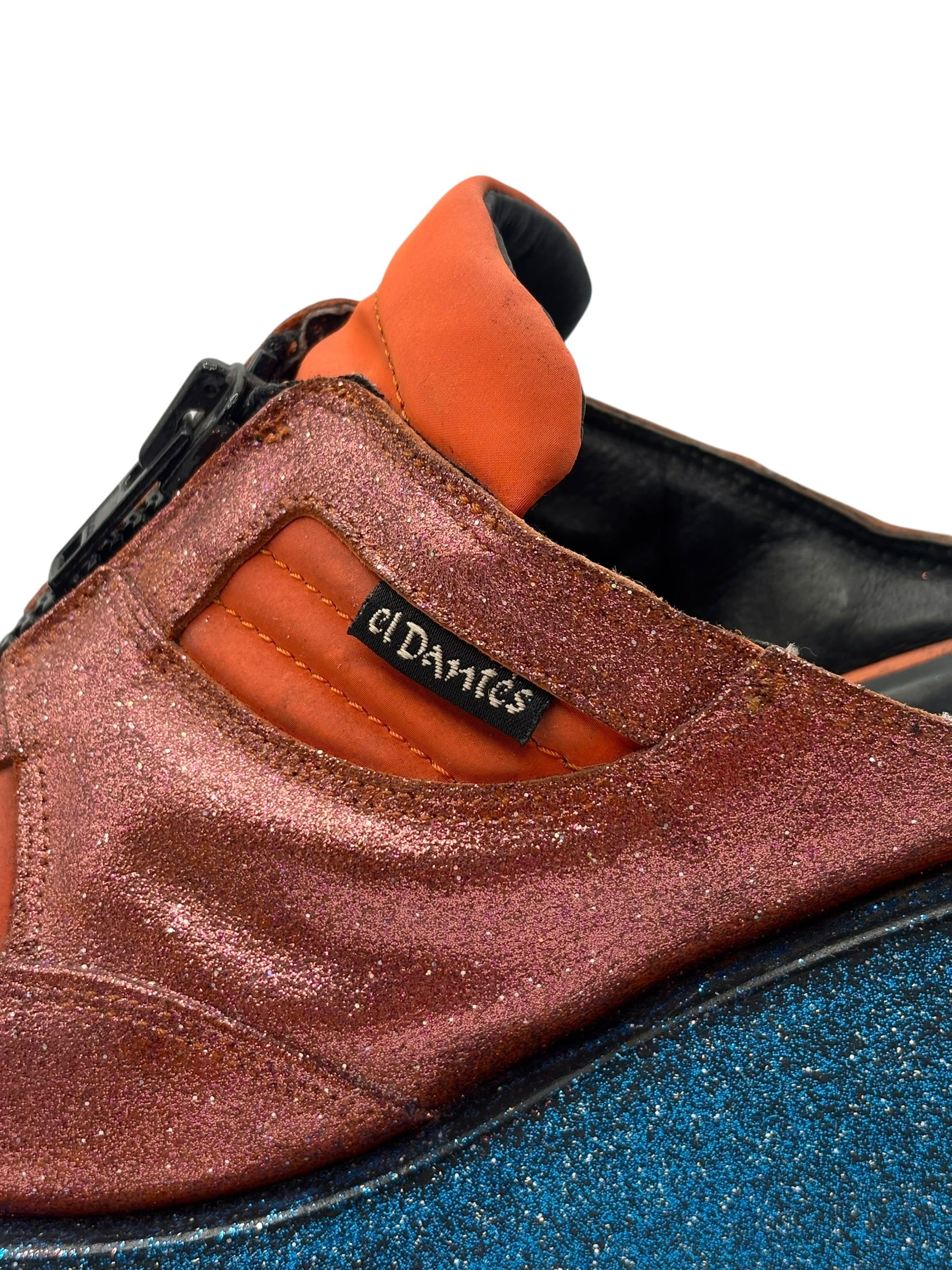 Vintage El Dantes orange platform clogs size 39