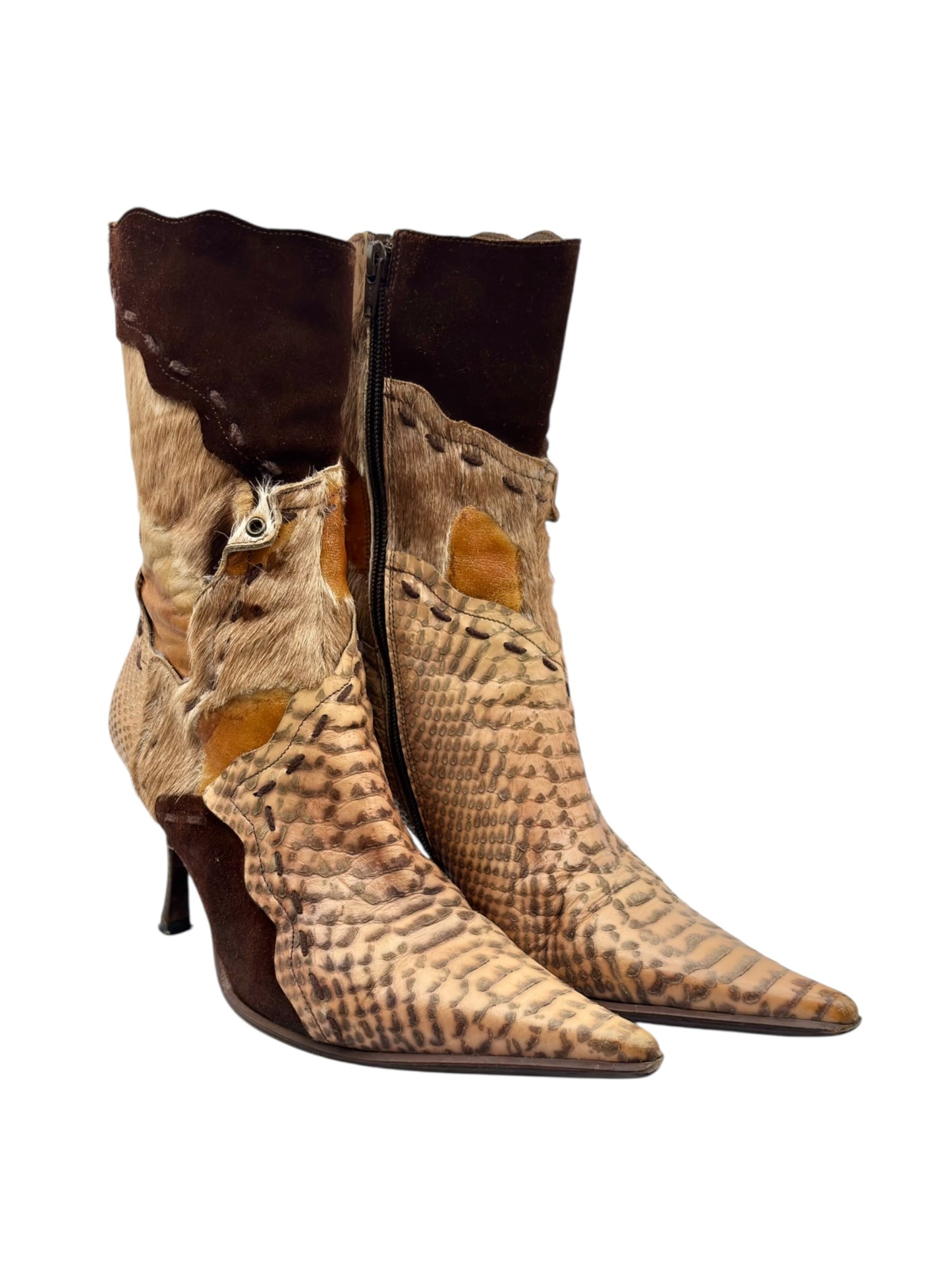 Vintage El Dantes snake patter heels size 39