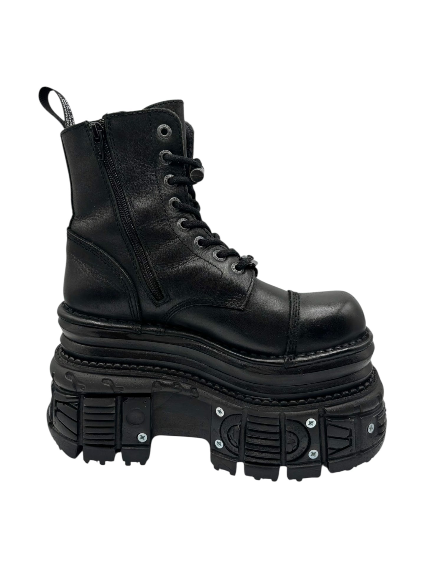 New Rock mega platform techno leather boots size 38