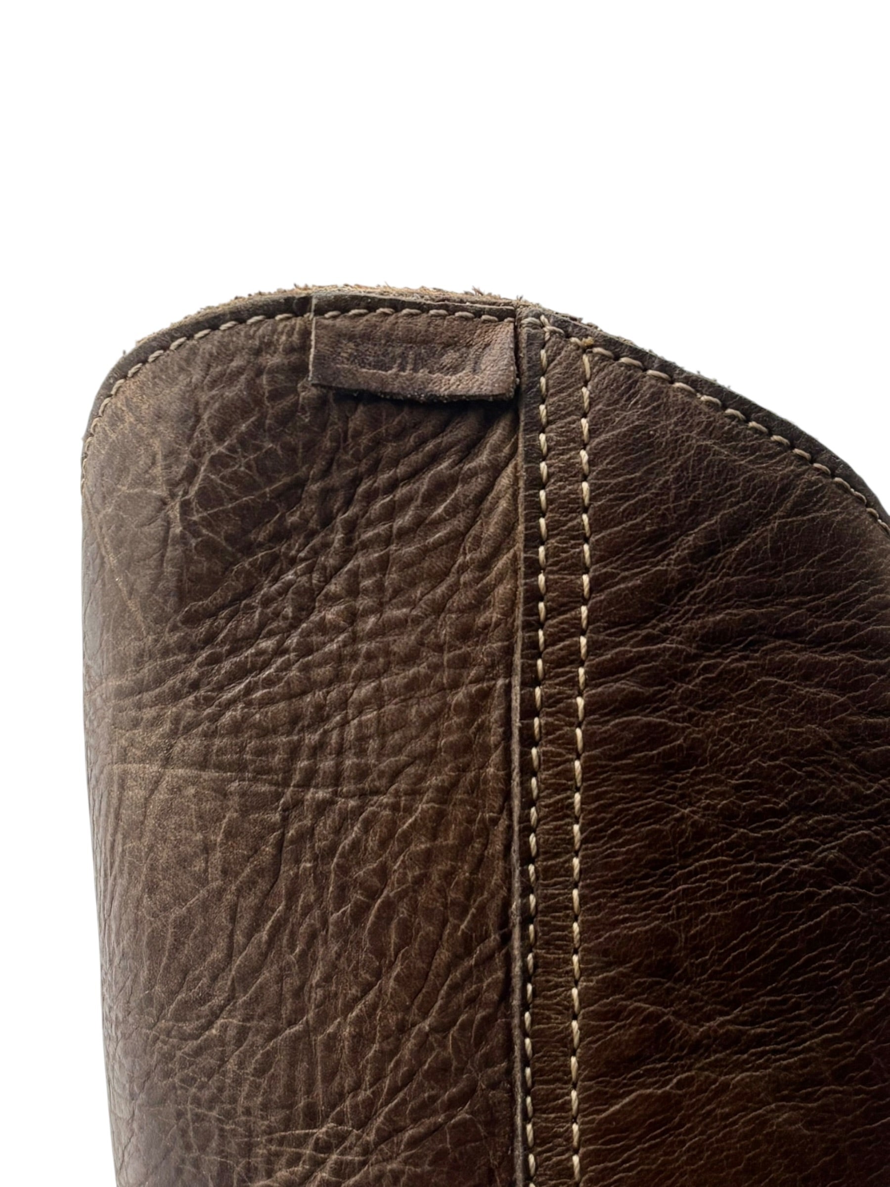 Vintage Destroy brown pointy leather boots size 36