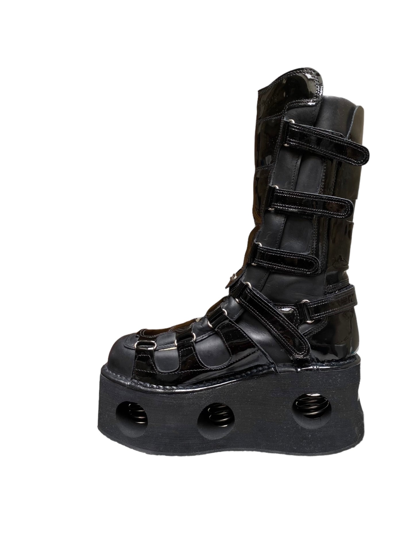 Vintage New Rock neptuno patent leather boots size 43