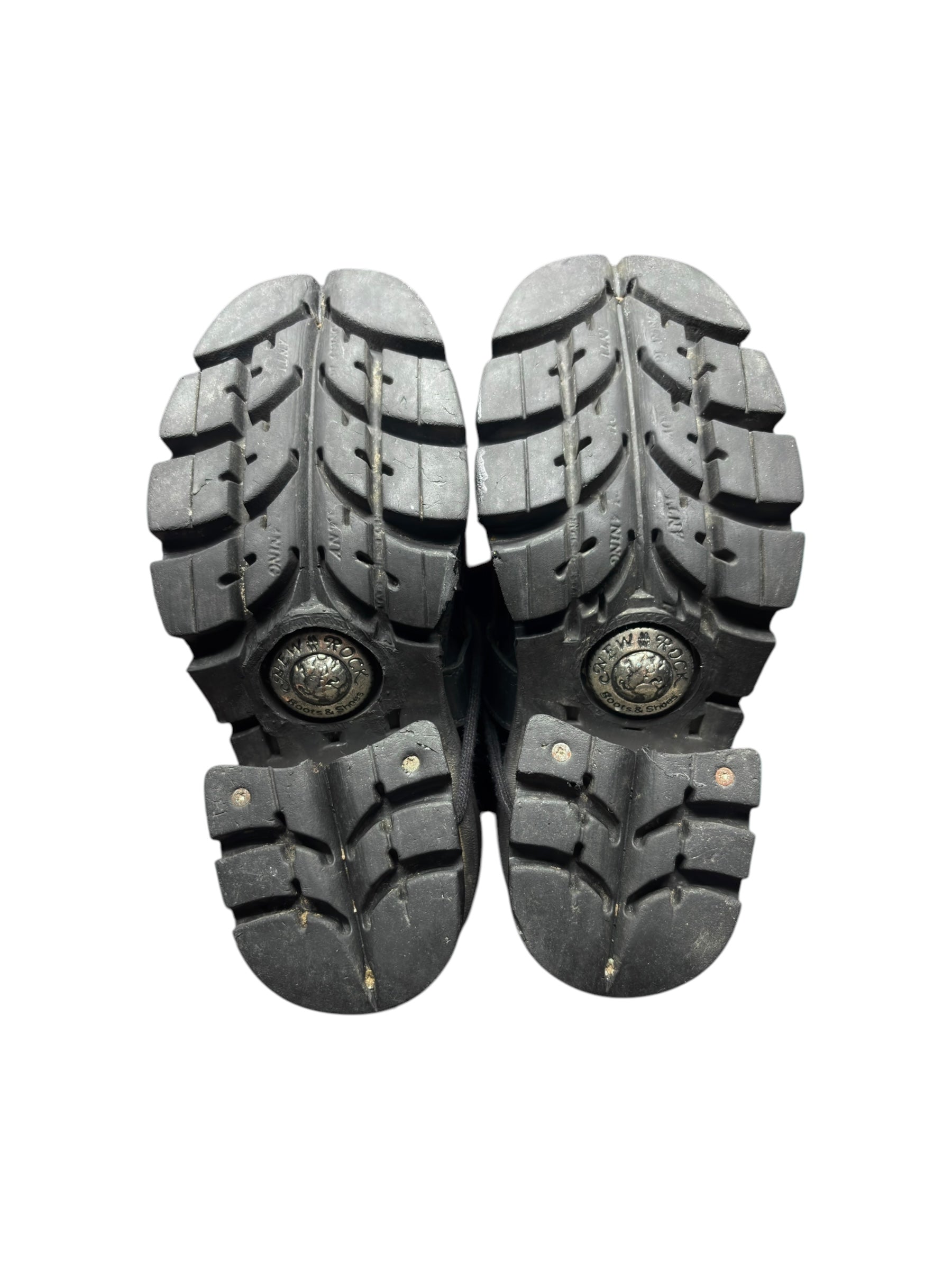 Vintage New Rock flame leather mid-calf boots size 38