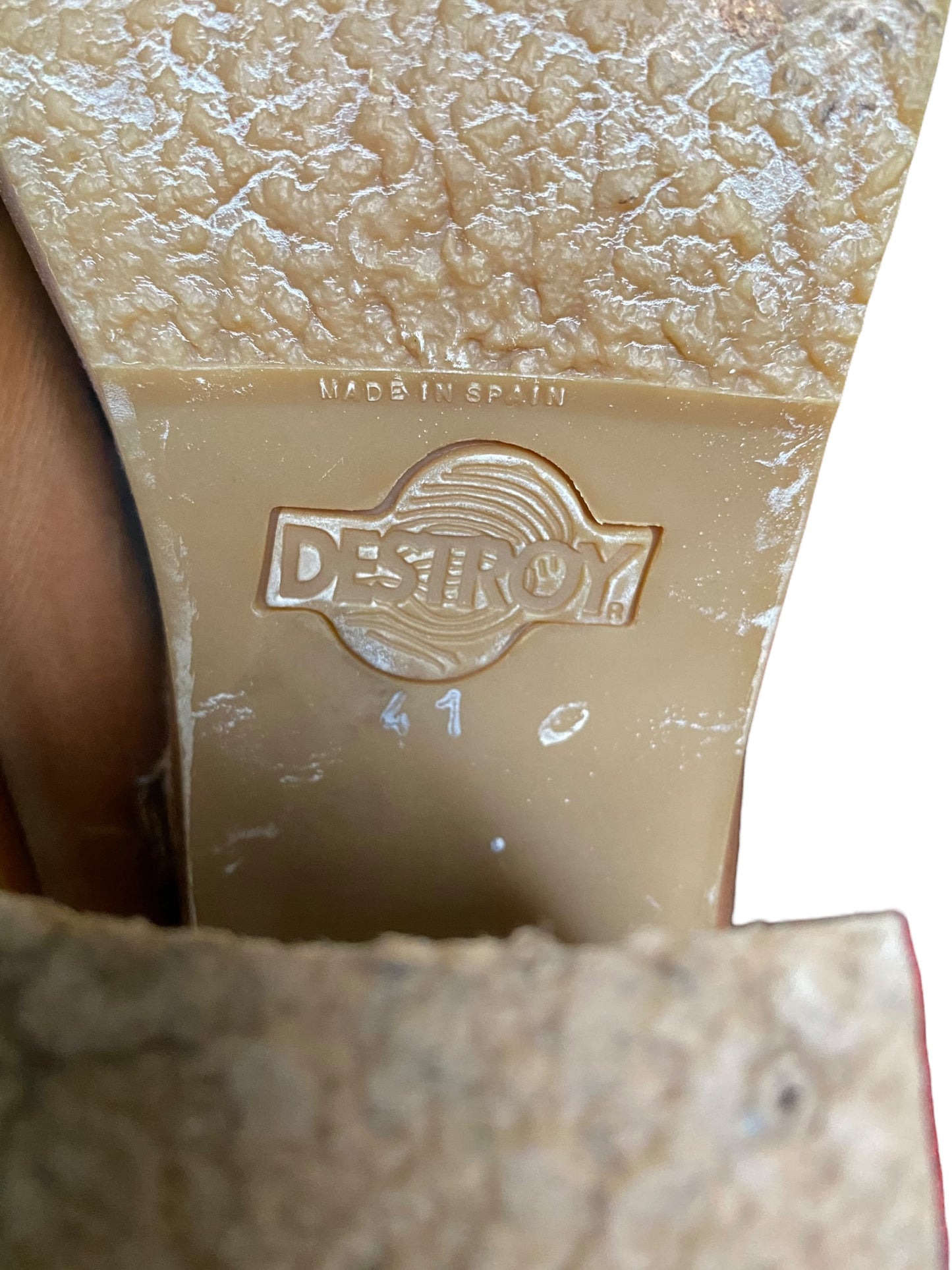 Vintage Destroy block platform leather boots size 41