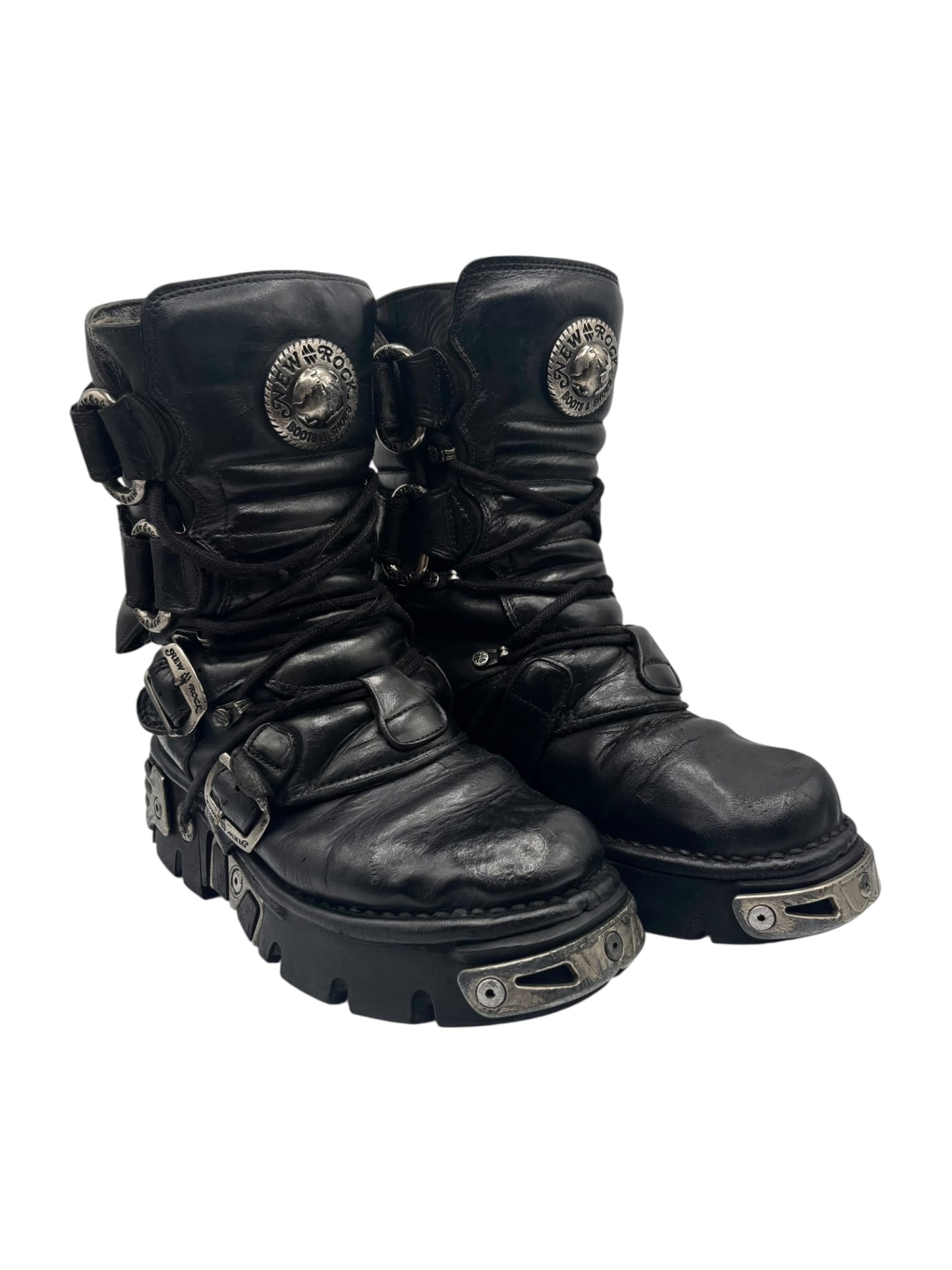 Rare vintage New Rock reactor leather boots size 36