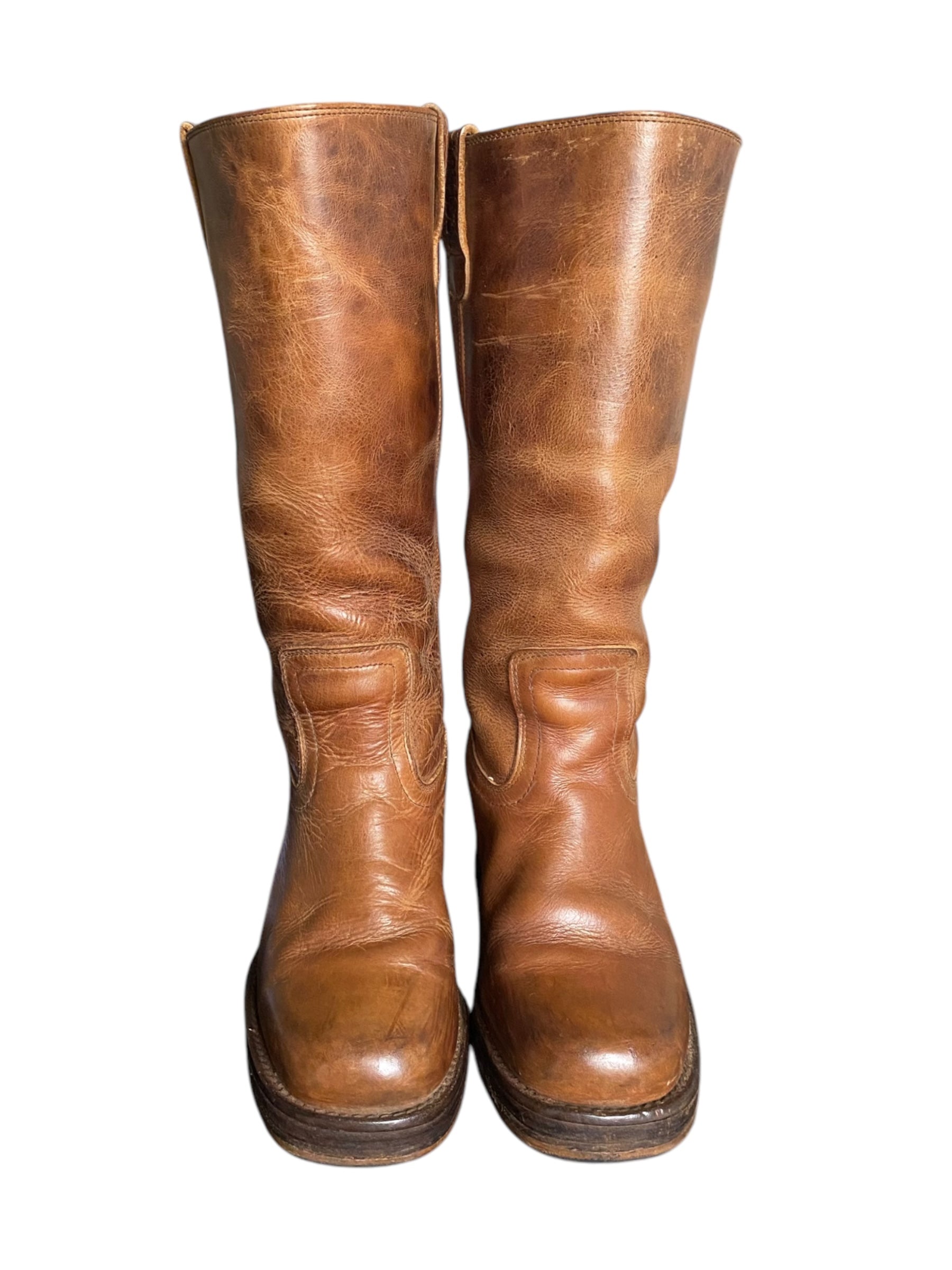 Vintage Destroy block platform leather boots size 36