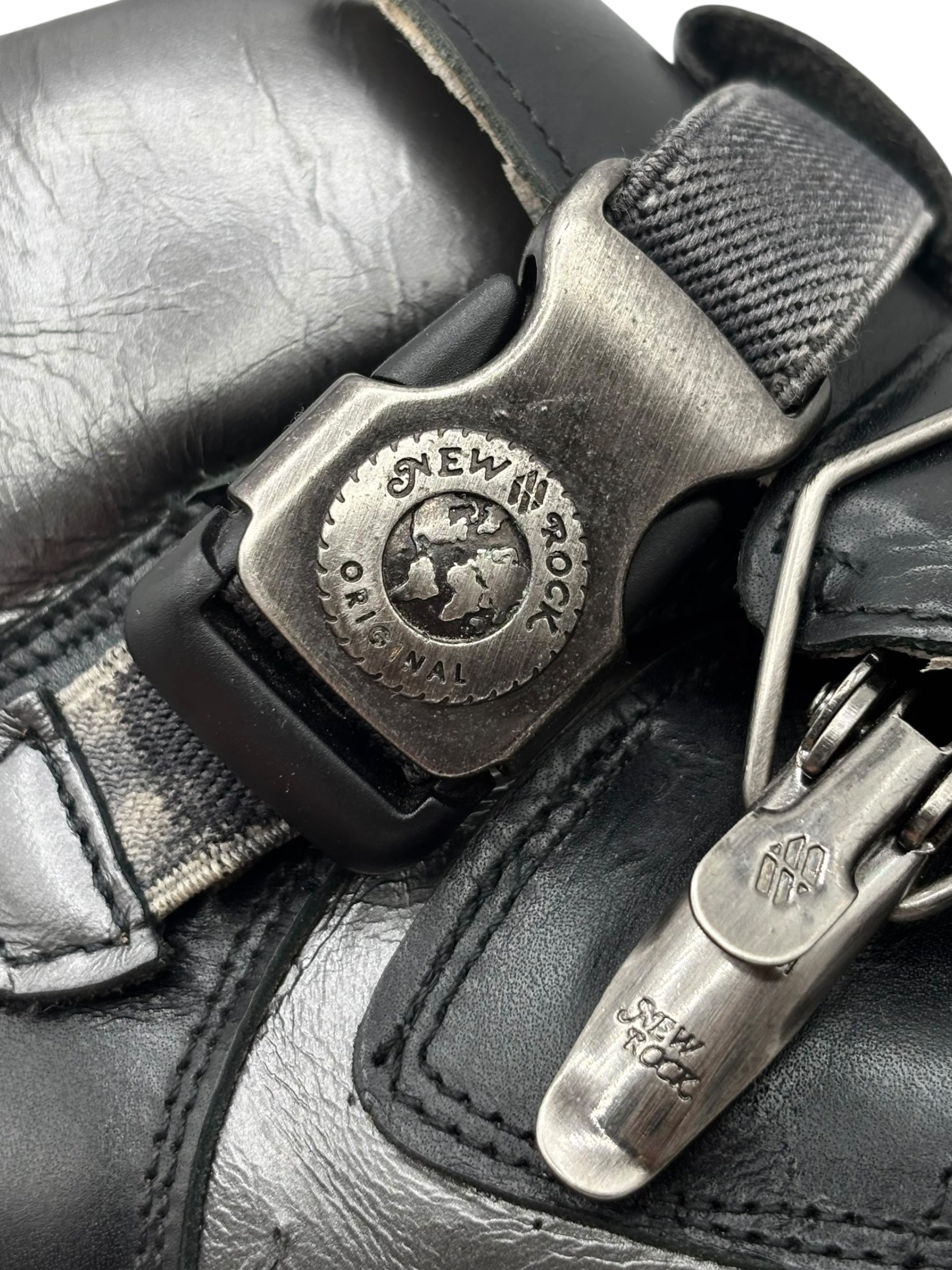 Vintage rare New Rock chunky avant garde leather platform boots size 39