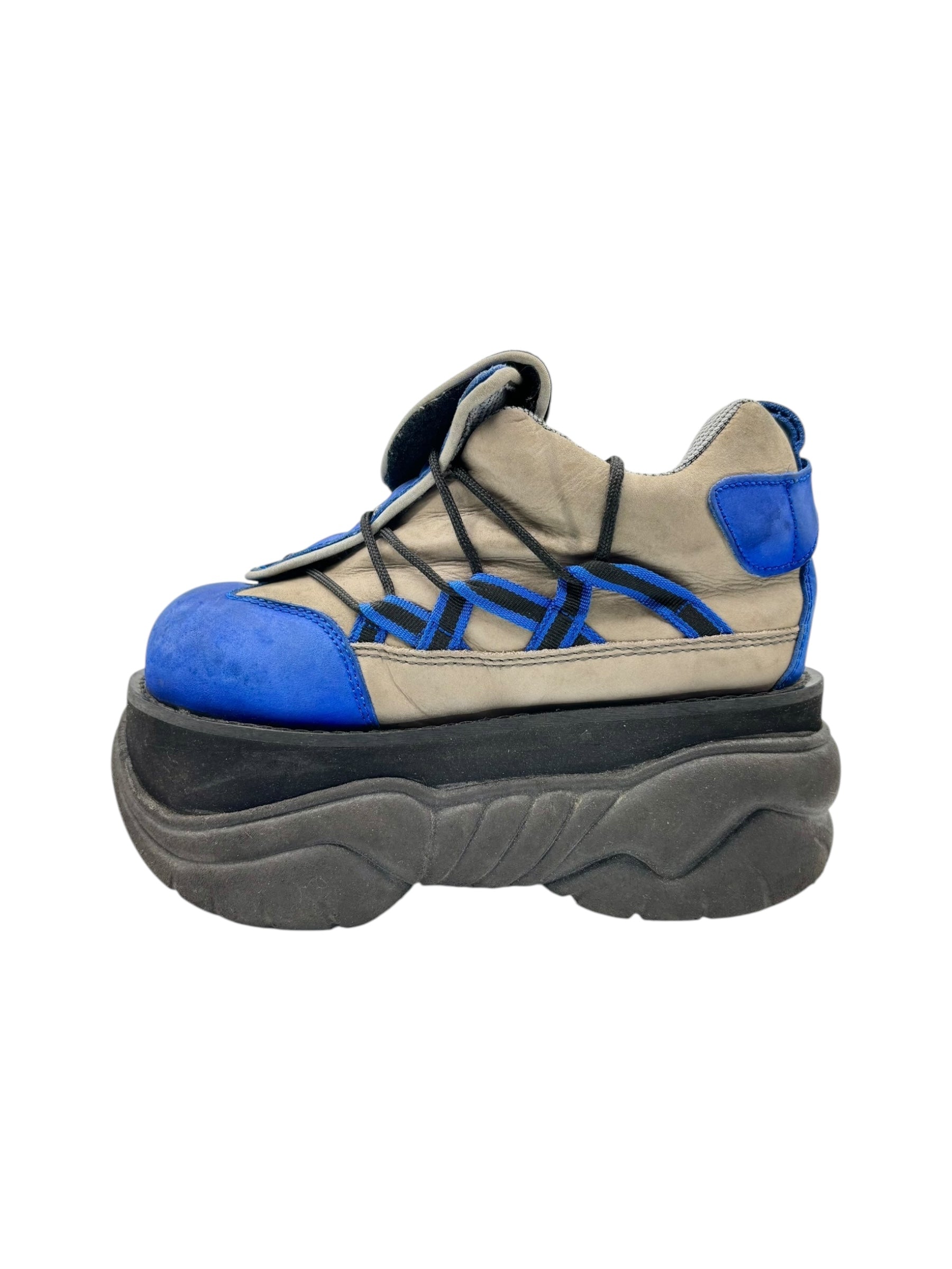 Swear London street mix blue platform boots Size 38 size 38