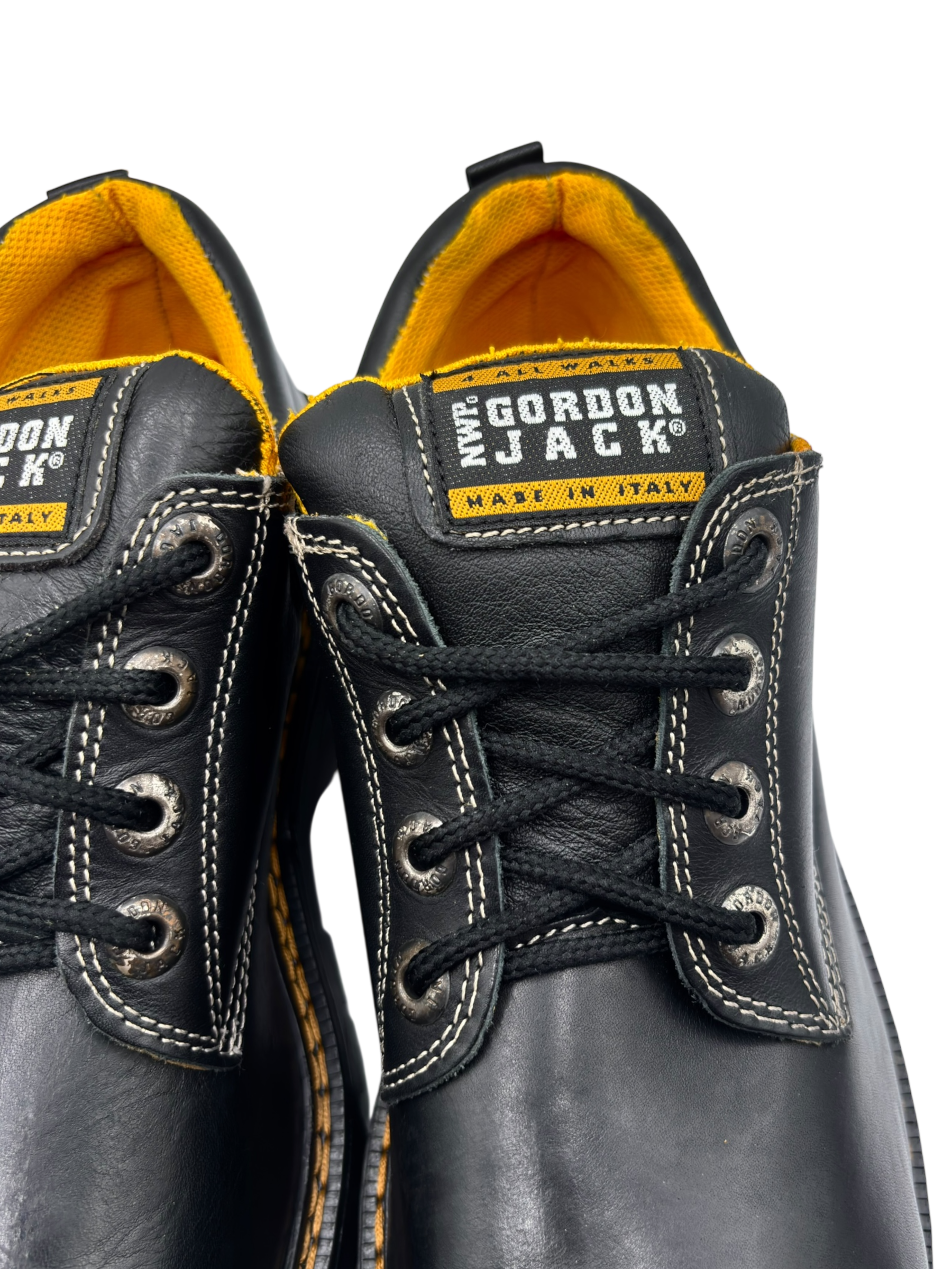 Vintage Gordon Jack classic black leather ankle boots size 44