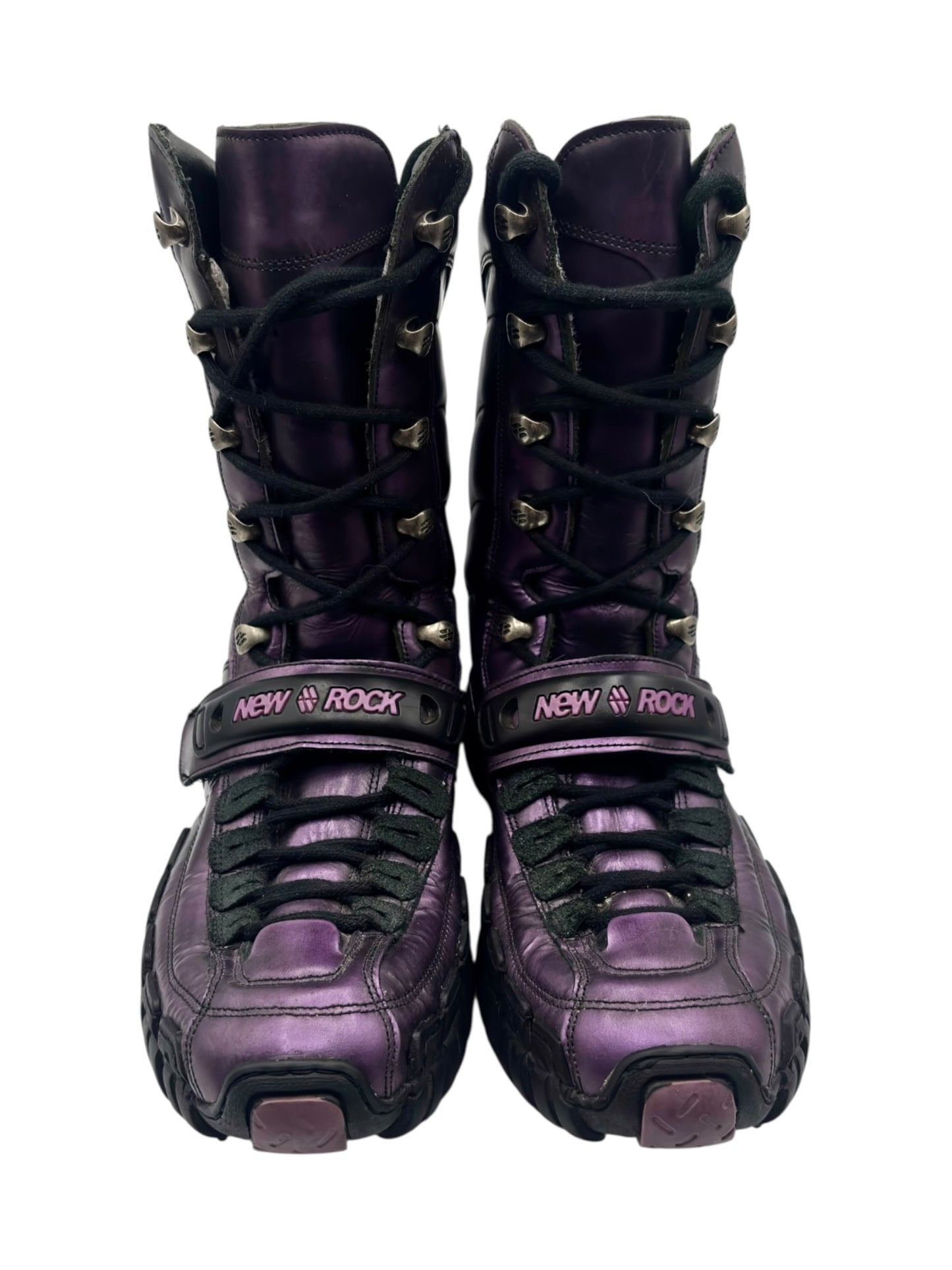 Vintage New Rock purple techno boots size 40