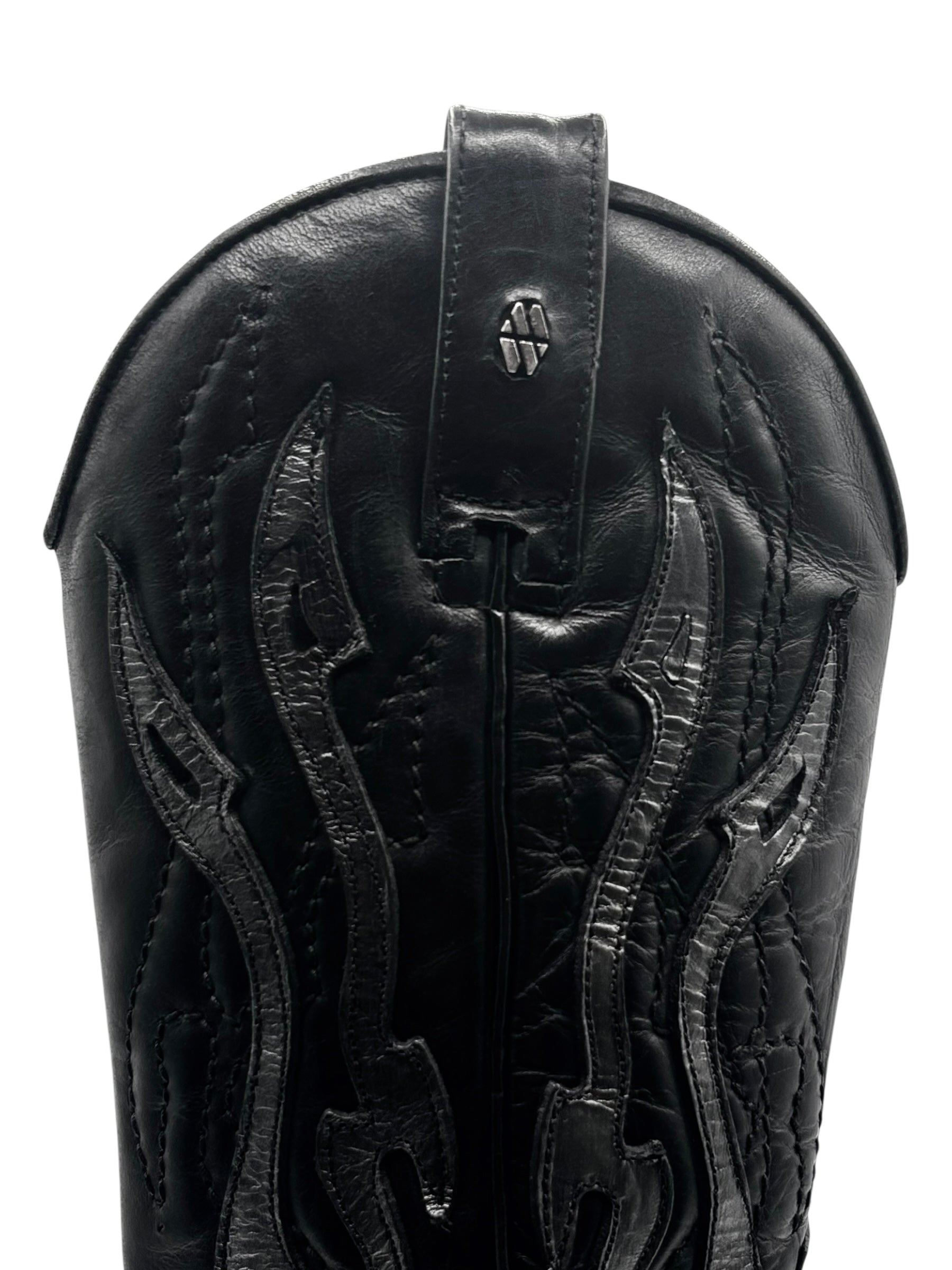 Beautiful vintage New Rock grey flame leather cowboy boots size 41