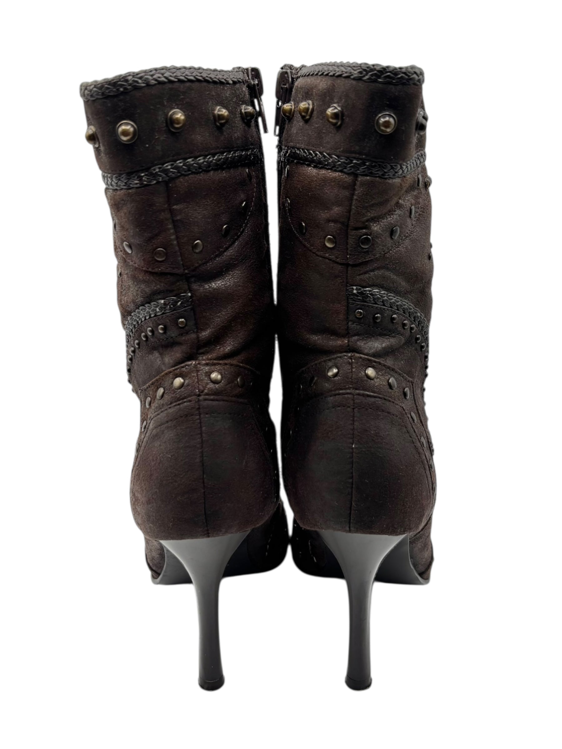 Y2k El Dantes type leather brown heels from brand Dangela size 37