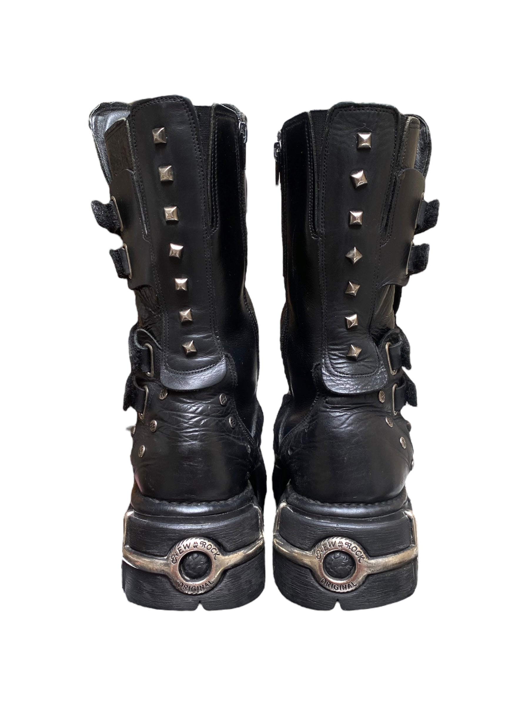 Vintage New Rock studded platform boots size 42